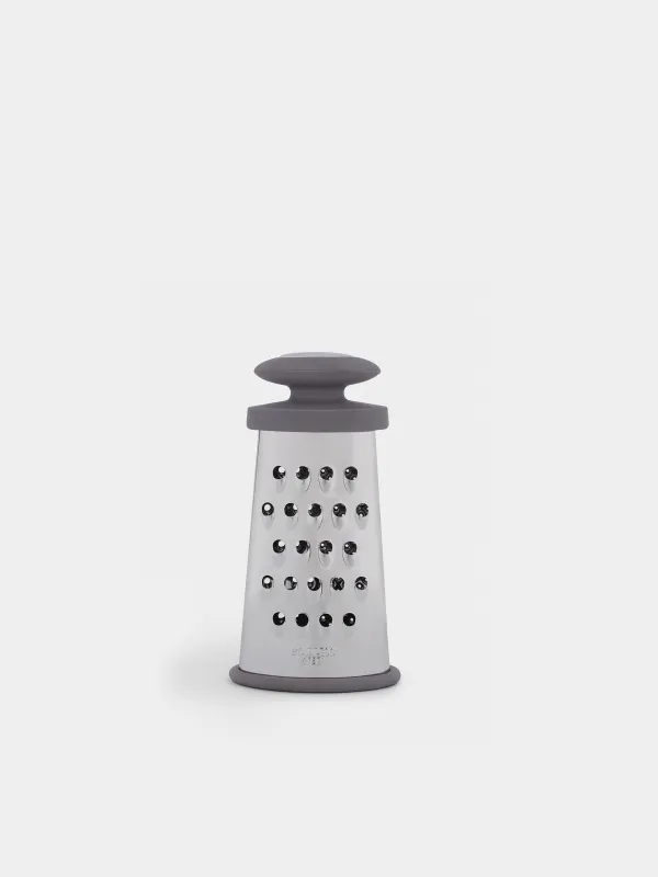 Grater, 15 cm, two-sided, steel / plastic, grey, Thin, image-0
