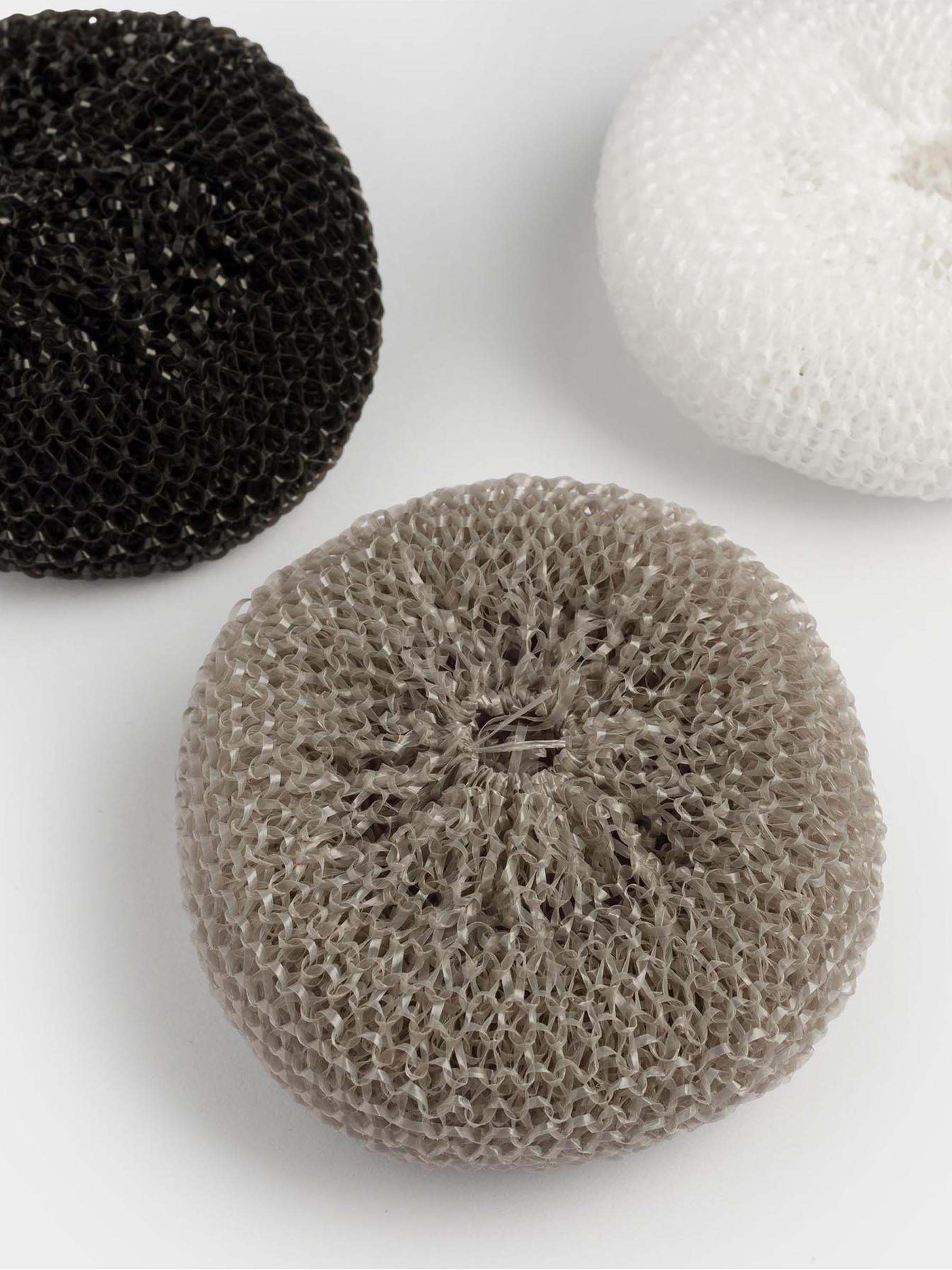 Cleaning sponge, 8 cm, 5 pcs, polypropylene, black/grey / white, Black clean, image-1