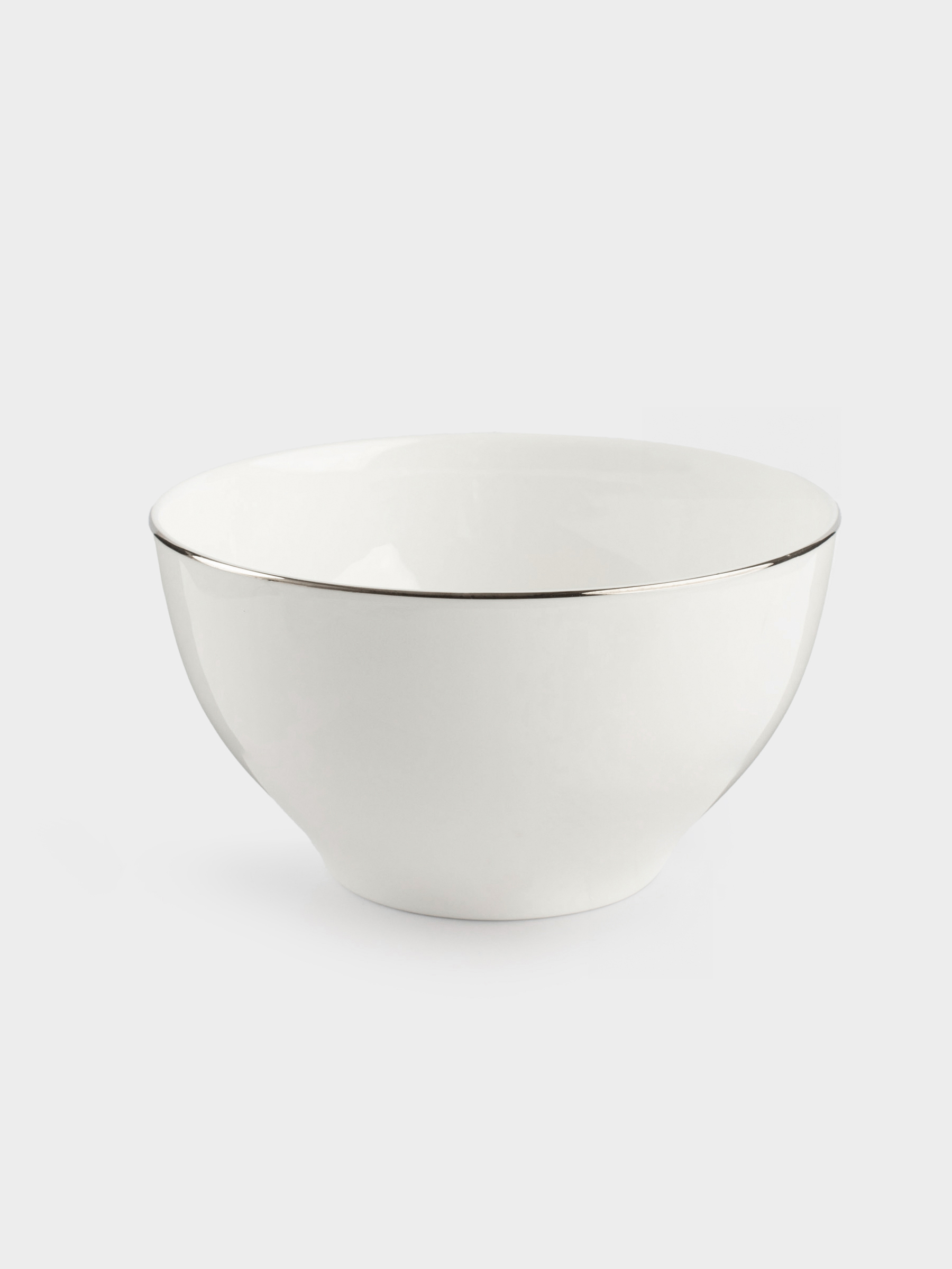 Bowl, 12x6 cm, 2 pieces, porcelain F, white, Ideal silver, image-1