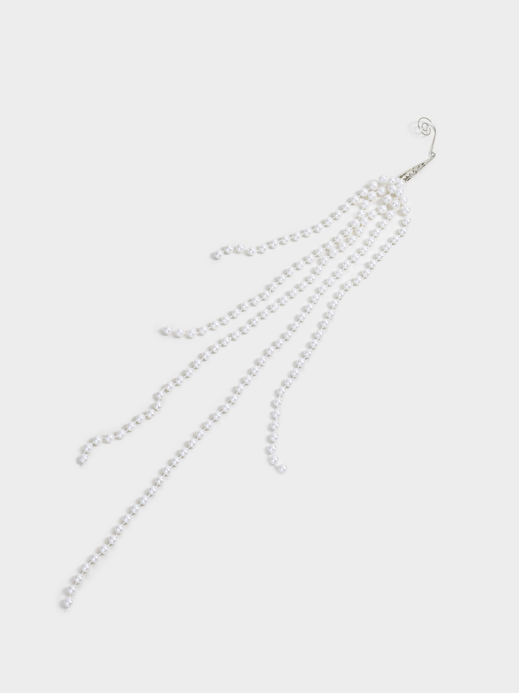 Decorative item, 60 cm, hanging, acrylic / plastic, White pearls, Balls decor, image-1