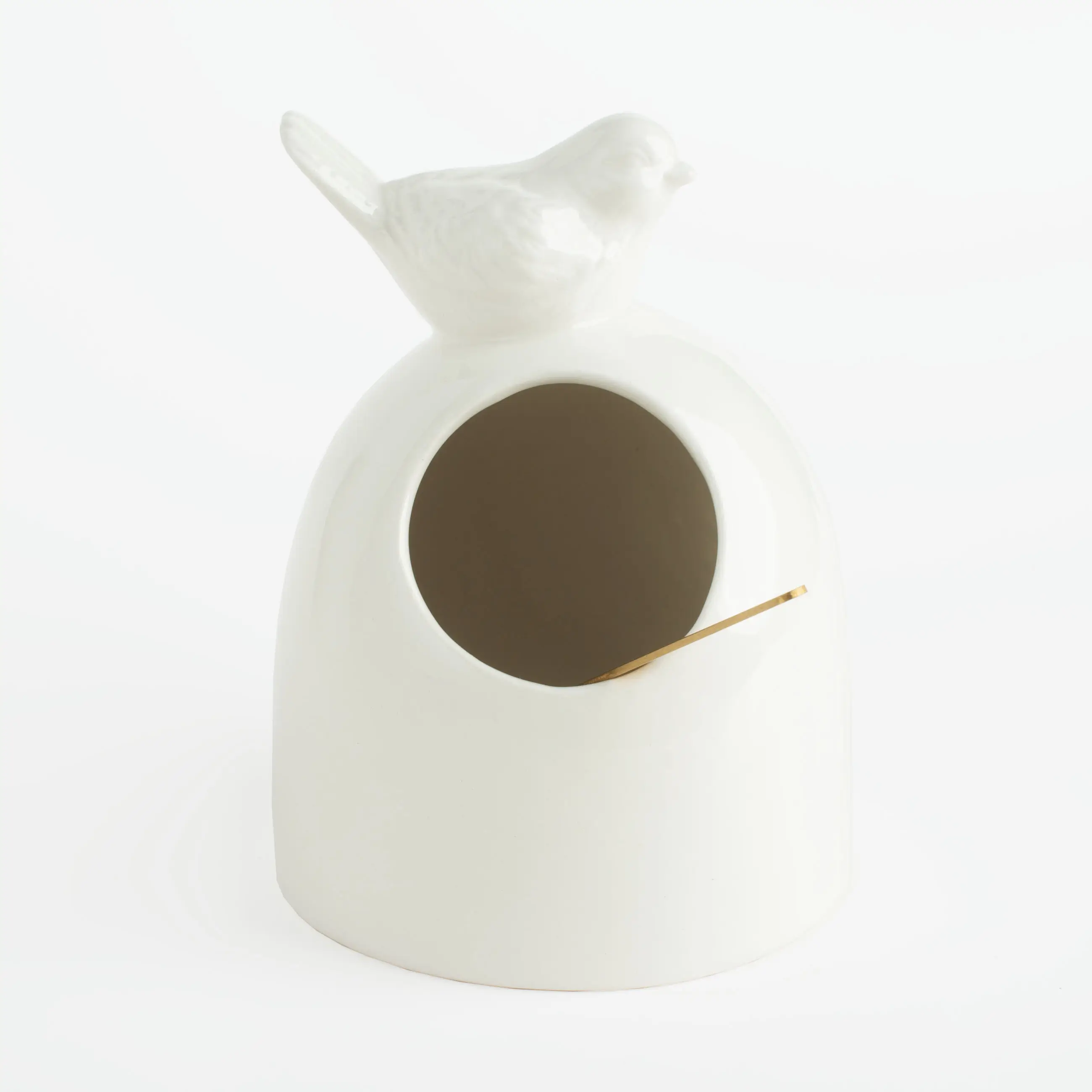 Sugar bowl, 11x15 cm, 350 ml, with spoon, ceramic / steel, dairy, Bird, Paradise garden, image-0