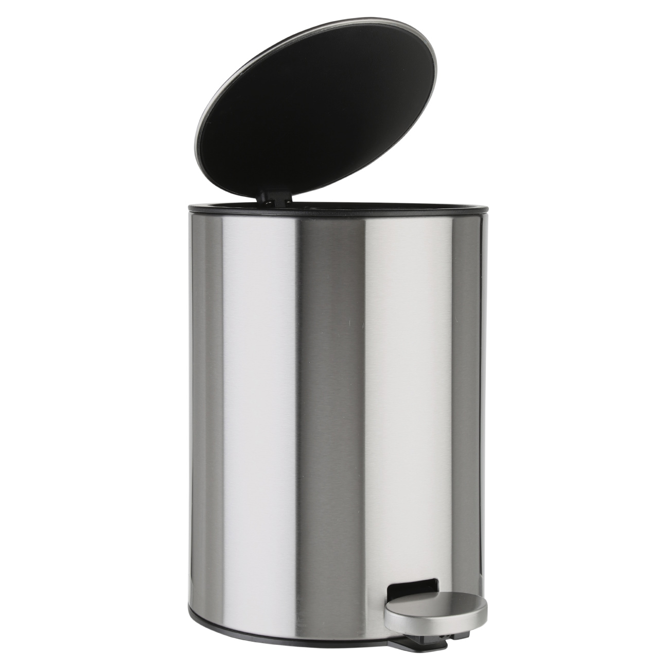 Waste container, 3 l, with pedal, steel, Antei, image-1