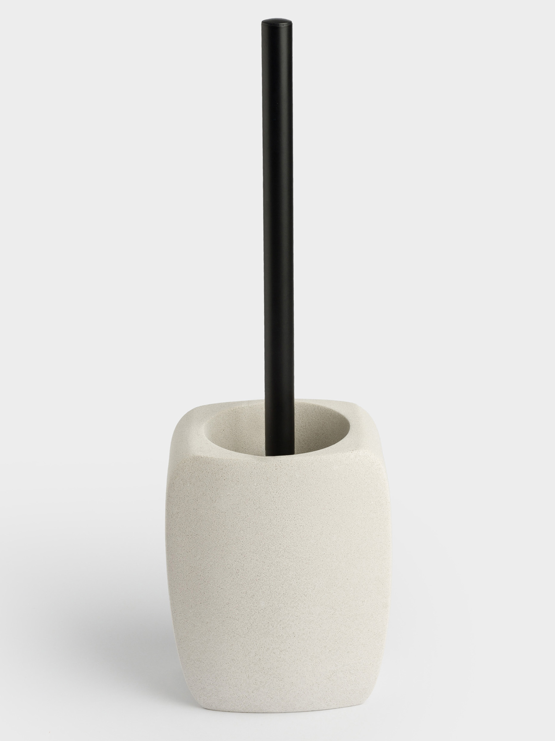 Toilet brush, 35 cm, with stand, rubber / cement, sand, Severe