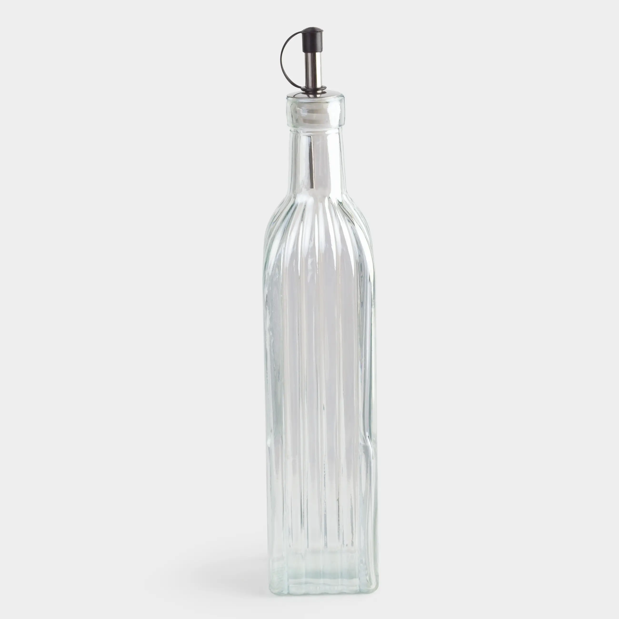 Oil or vinegar bottle, 500 ml, with dispenser, glass / steel, mother of pearl, Ribby polar, image-0