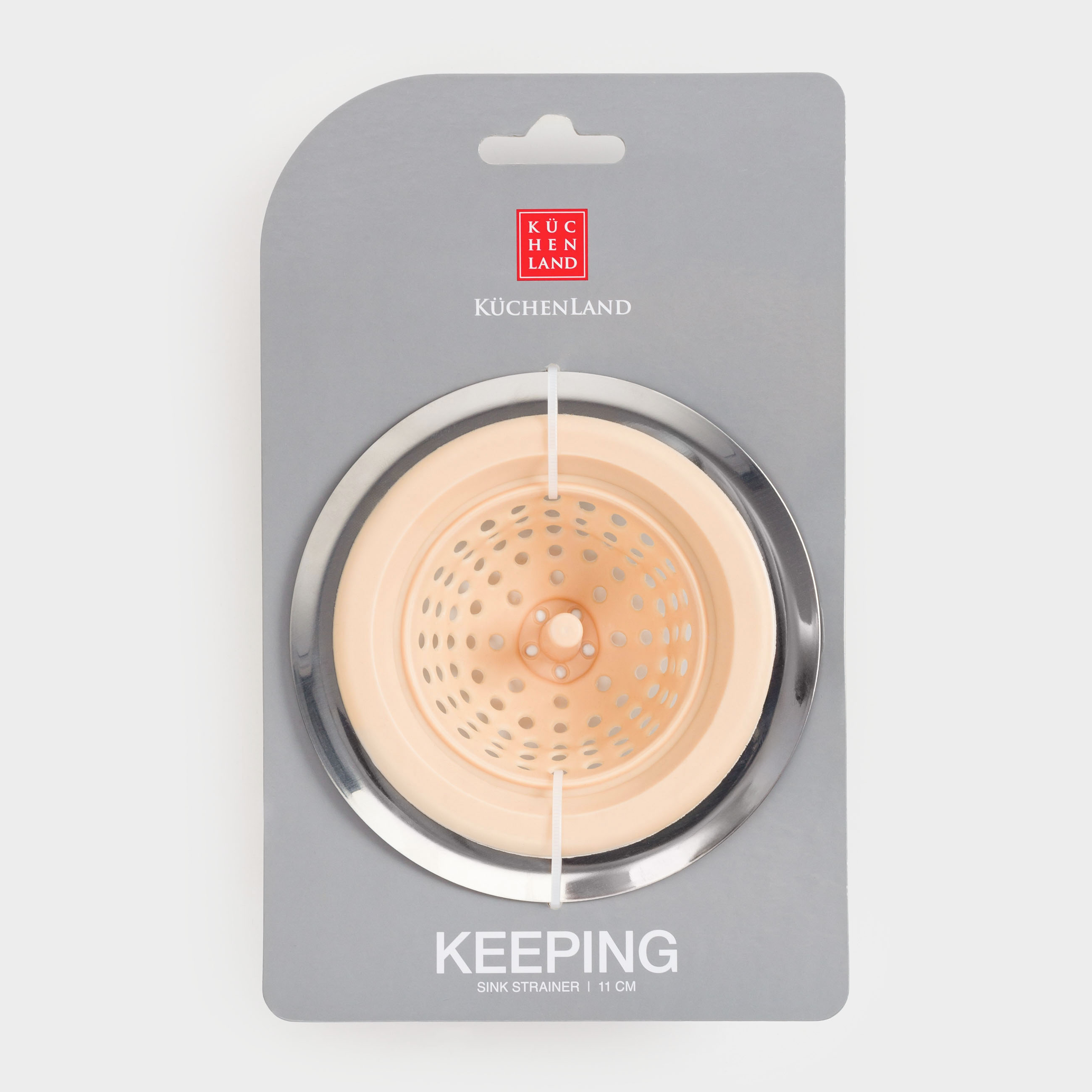 Sink filter, 11 cm, Steel / silicone, Beige, Keeping, image-6