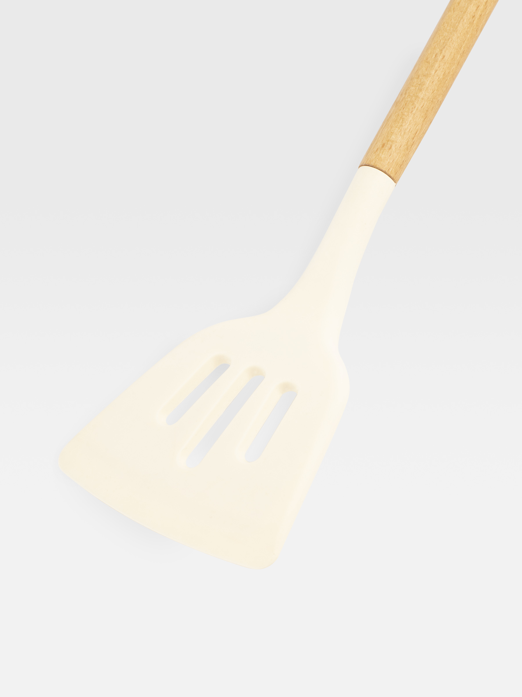 Spatula, 32 cm, with slits, silicone / wood, beige, Provence, image-2