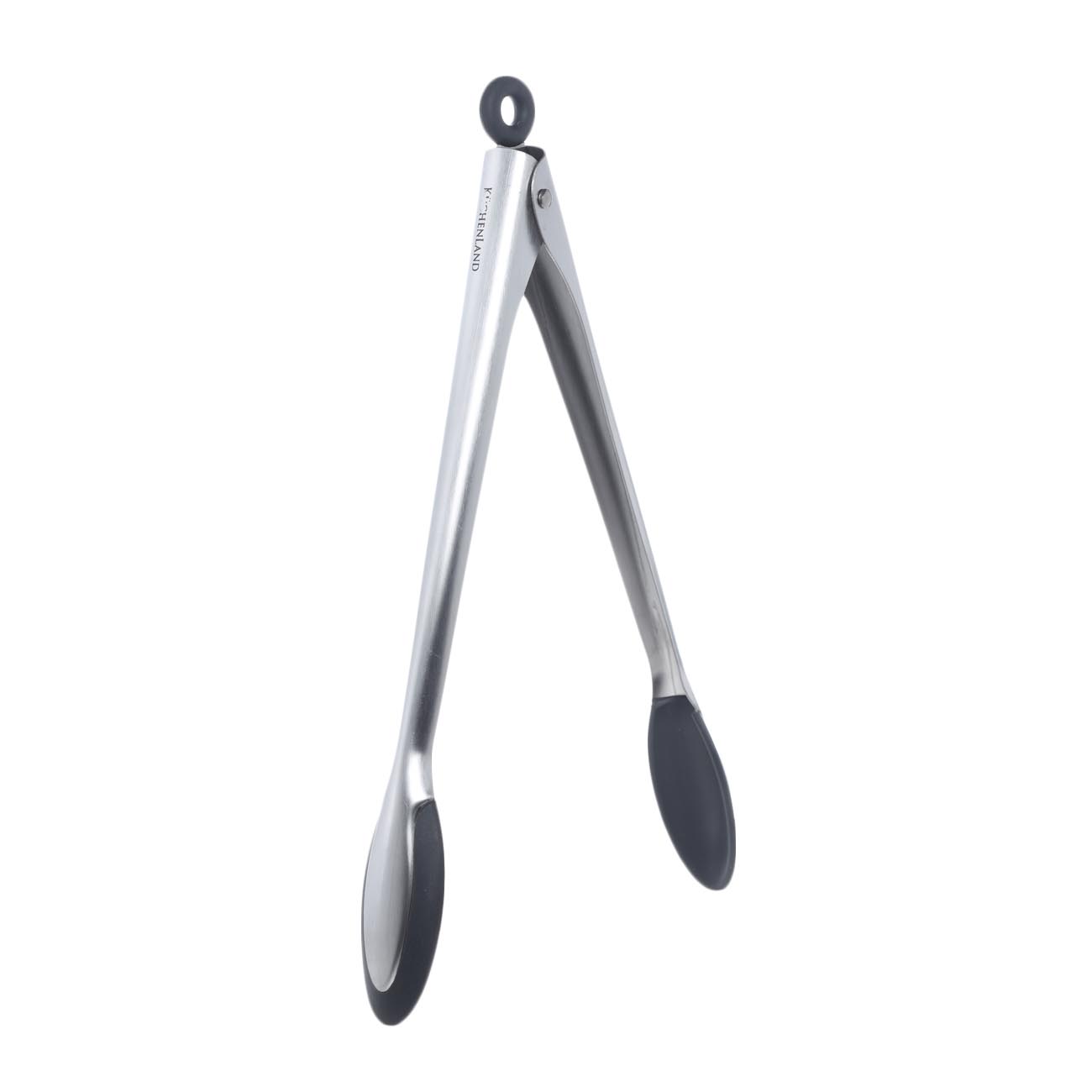 Kitchen tongs, 35 cm, silicone / steel, grey, Assist, image-2