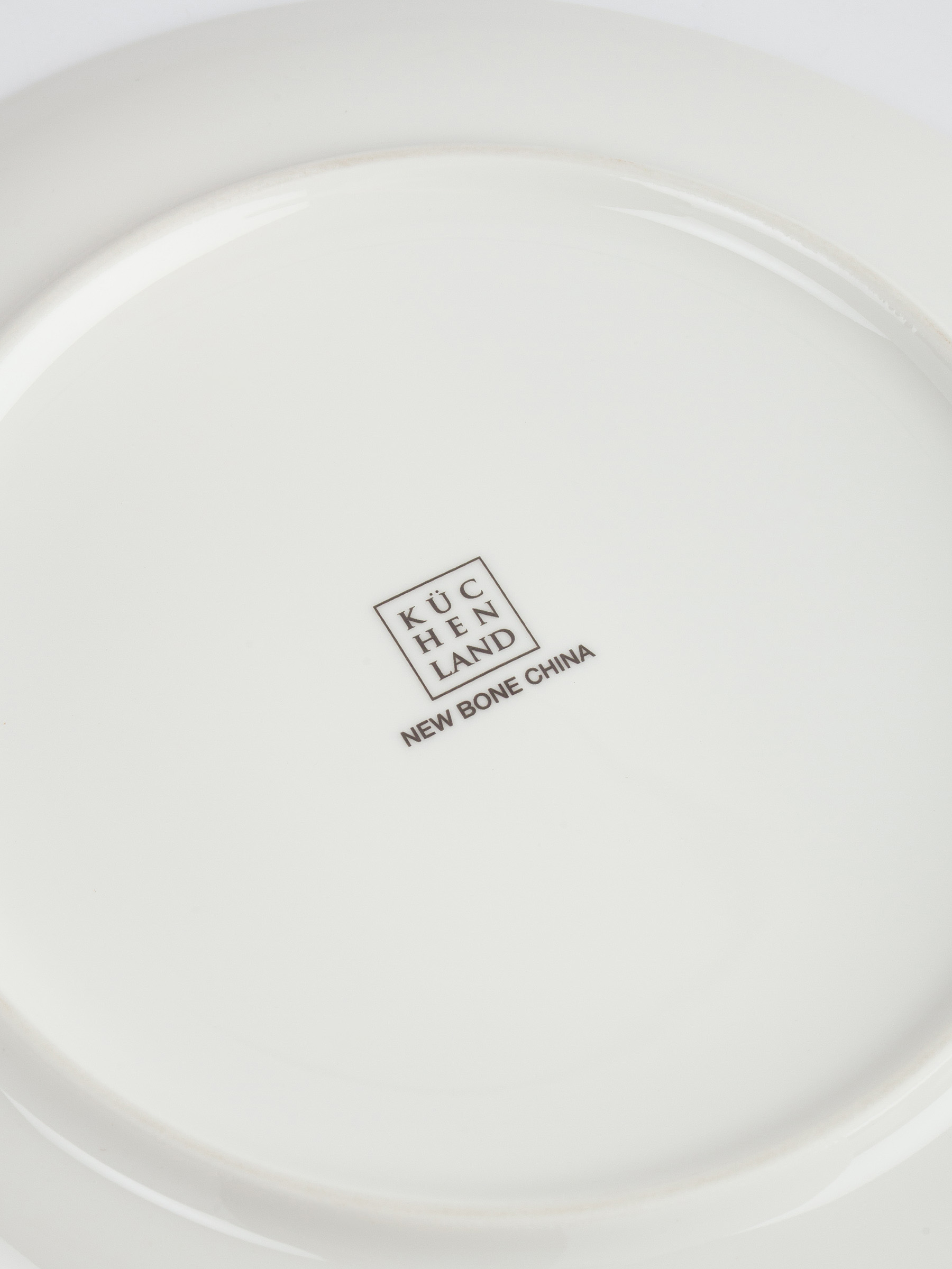 Snack plate, 21 cm, porcelain N, white, with golden edging, wildflowers, Yarrow, image-4