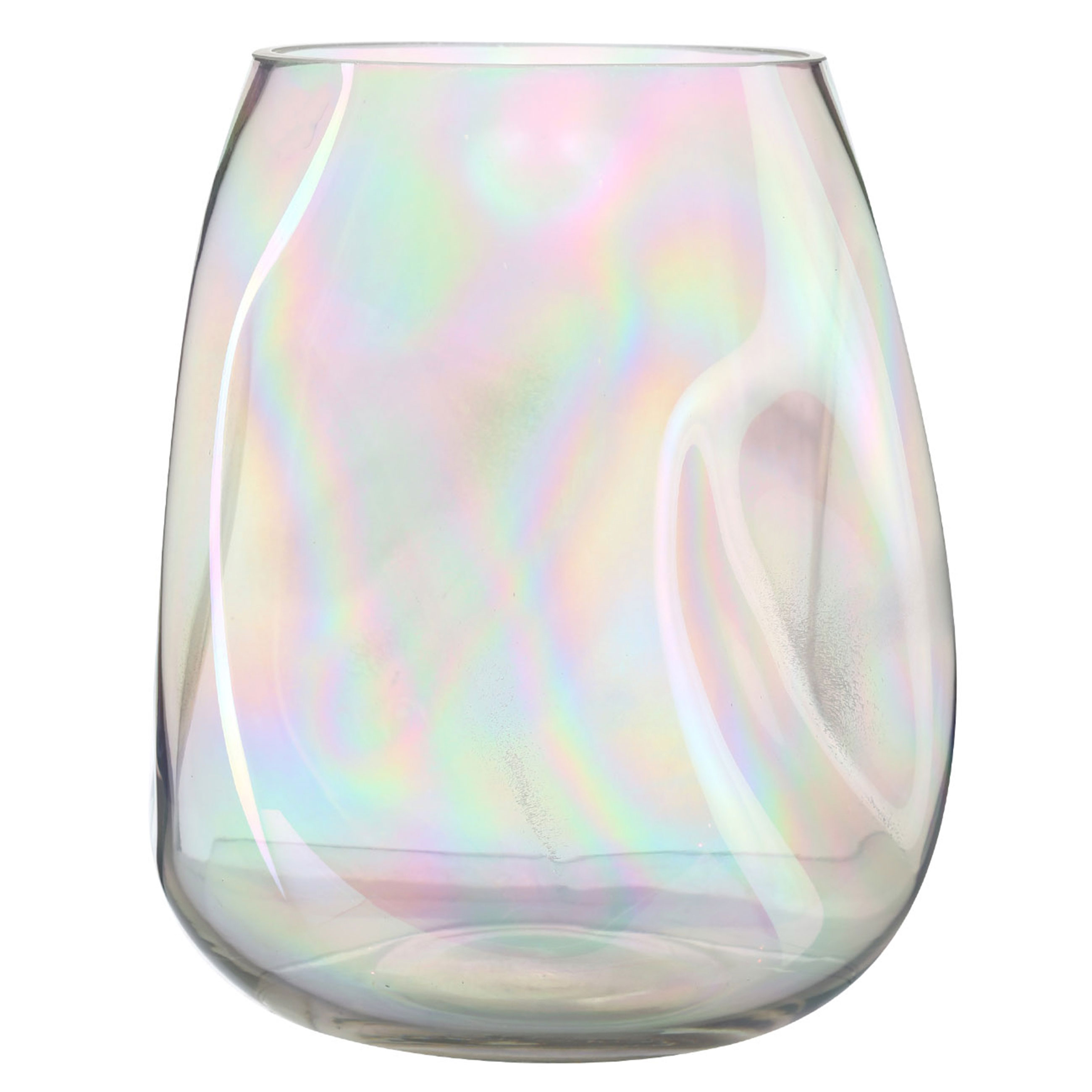 Flower vase, 25 cm, glass, mother of pearl, Cascade, image-2
