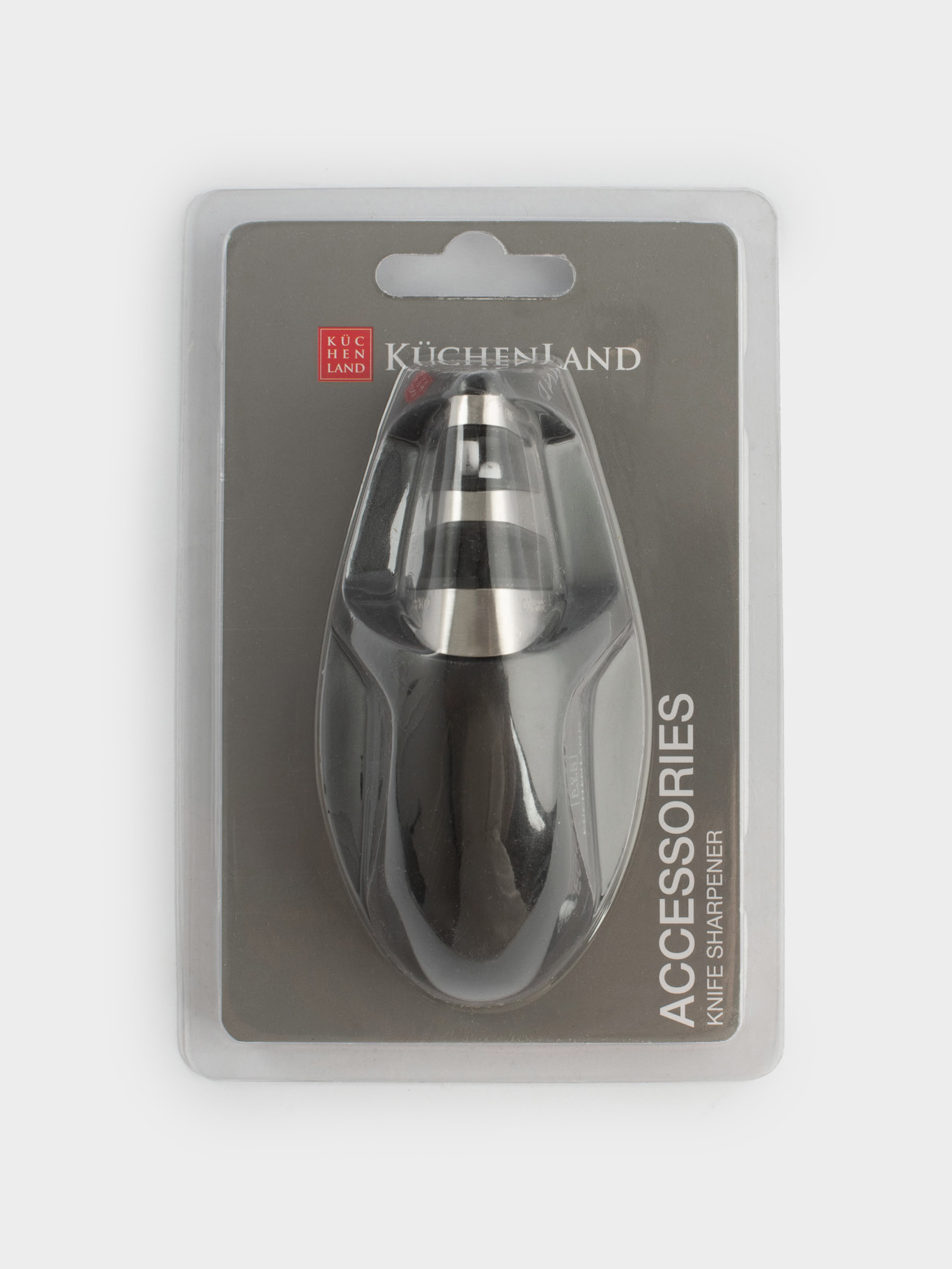 Knife Sharpener, 10 cm, 2-Stage sharpening, black, oval-shaped, Accessories, image-4