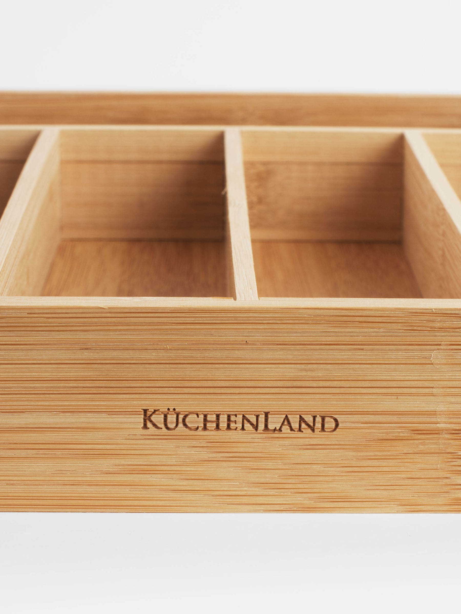 Cutlery tray, 23x33 cm, 5 sectors, bamboo, Bamboo, image-2