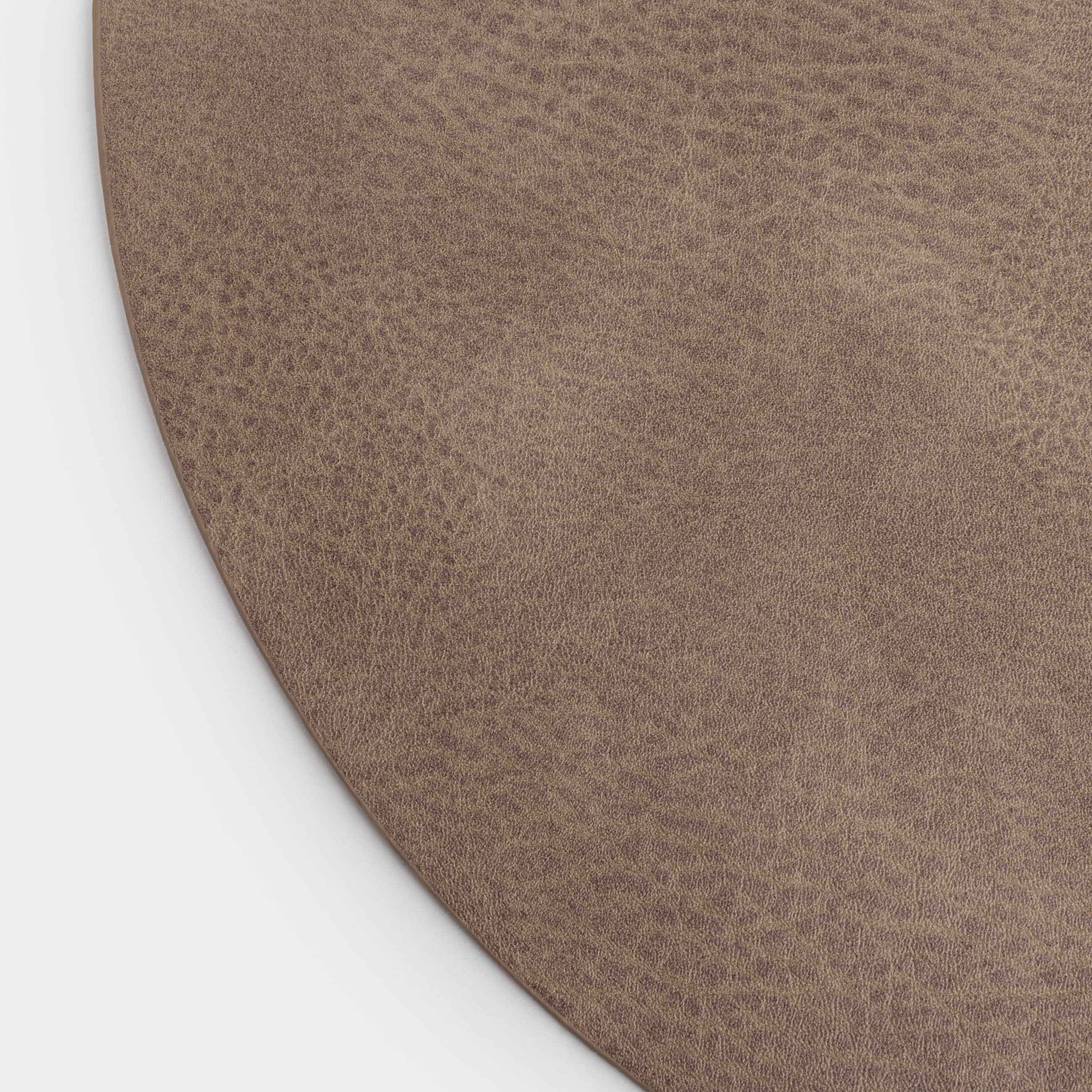 Placemat, 38 cm, PVC, round, dark brown, Rock, image-3