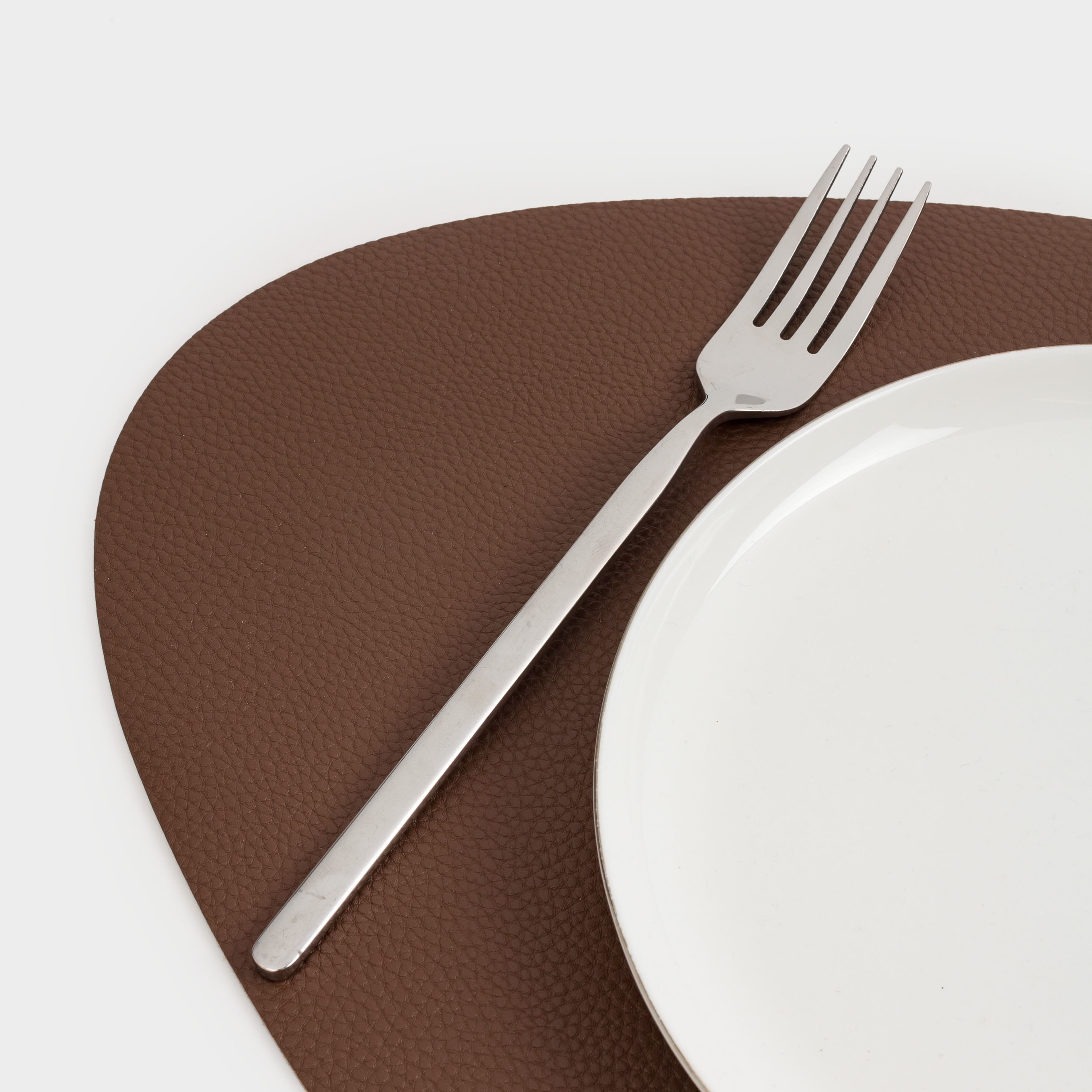 Placemats, 32x40 cm, polyurethane, curly, brown, Rock, image-3