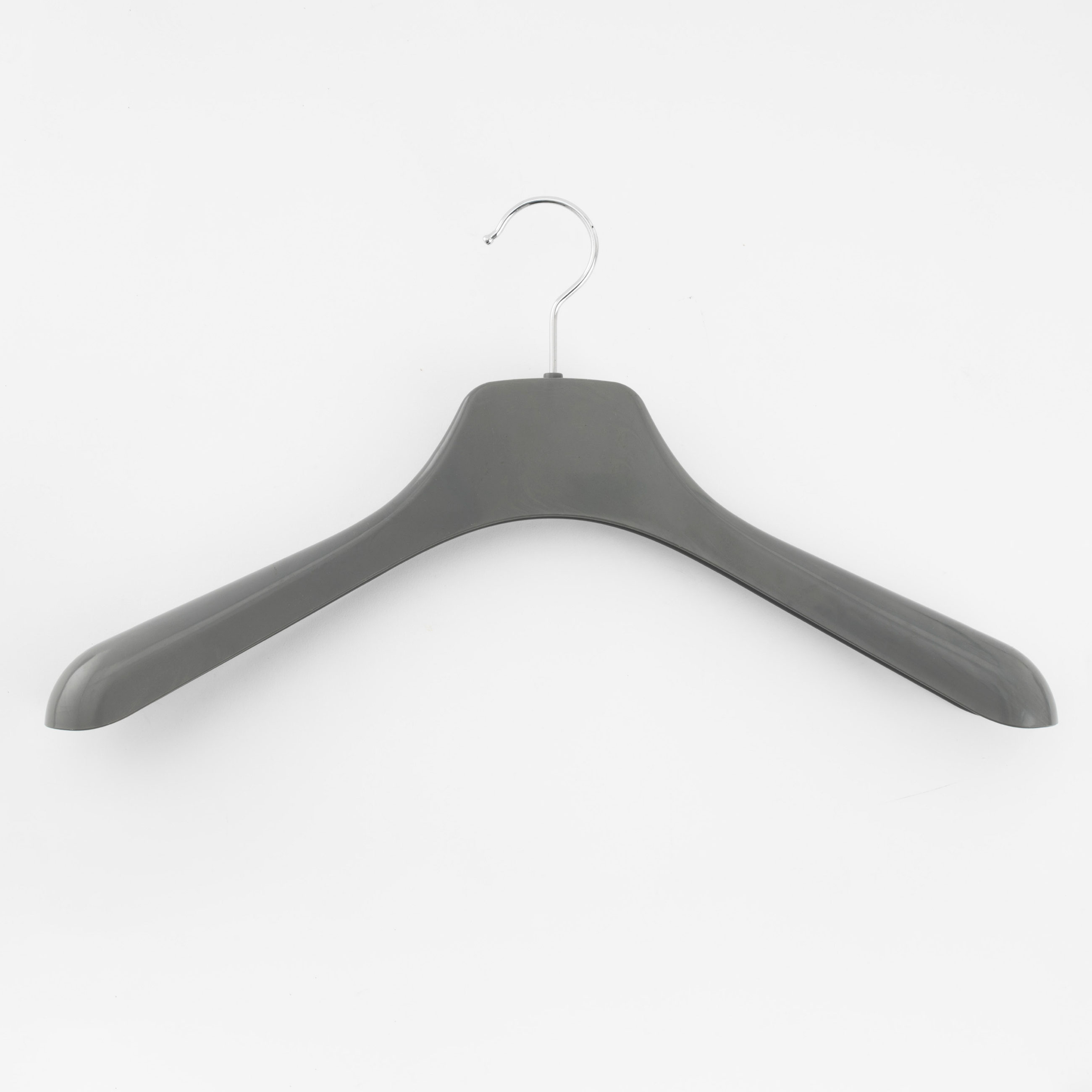 Coat hanger, 43 cm, for jackets and outerwear, plastic, grey, image-0