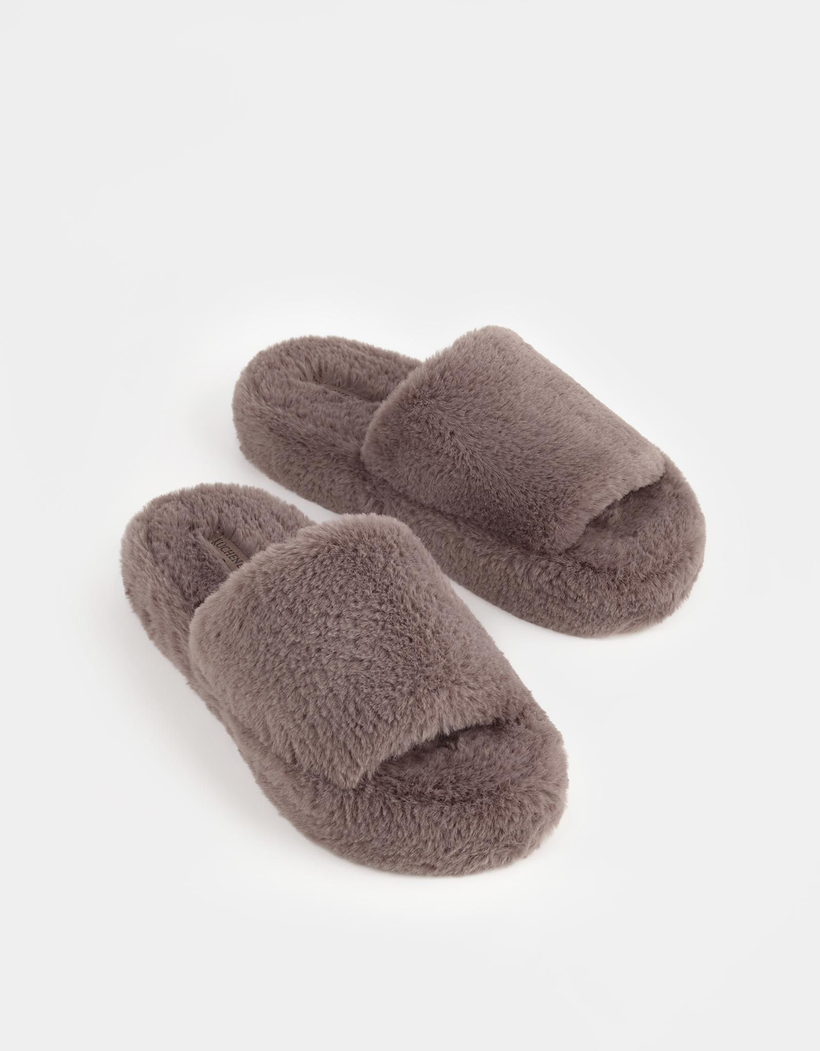 Women's slippers, homewear, size 36-37, artificial fur, brown, Bushy, image-5