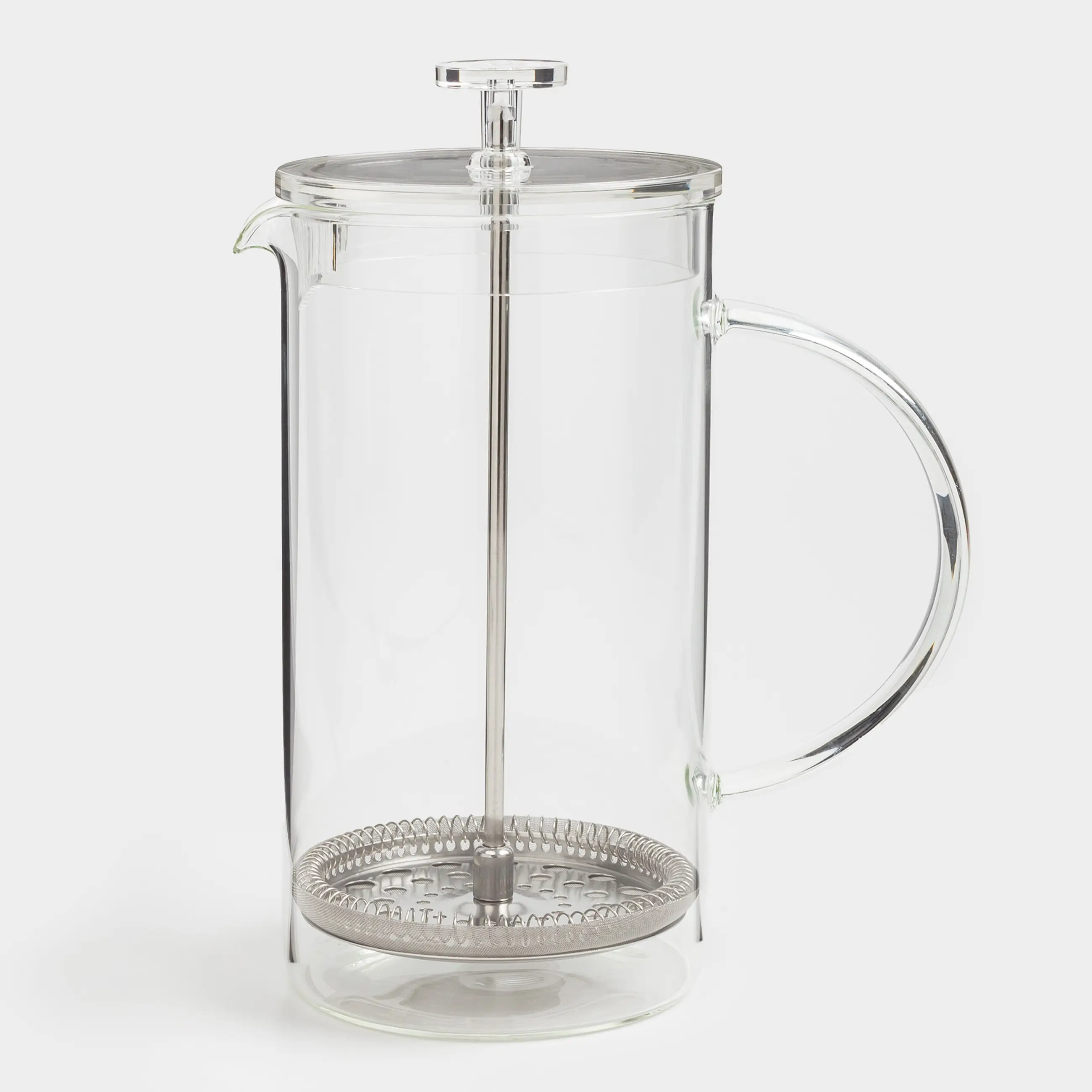 French press, 1 l, glass B / steel, Clear, image-0
