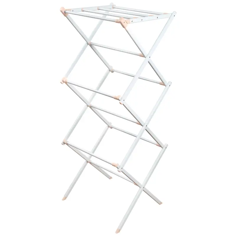 Floor-standing clothes dryer, 75x105 cm, 3 levels, sliding, metal, beige, Compact ,image-0