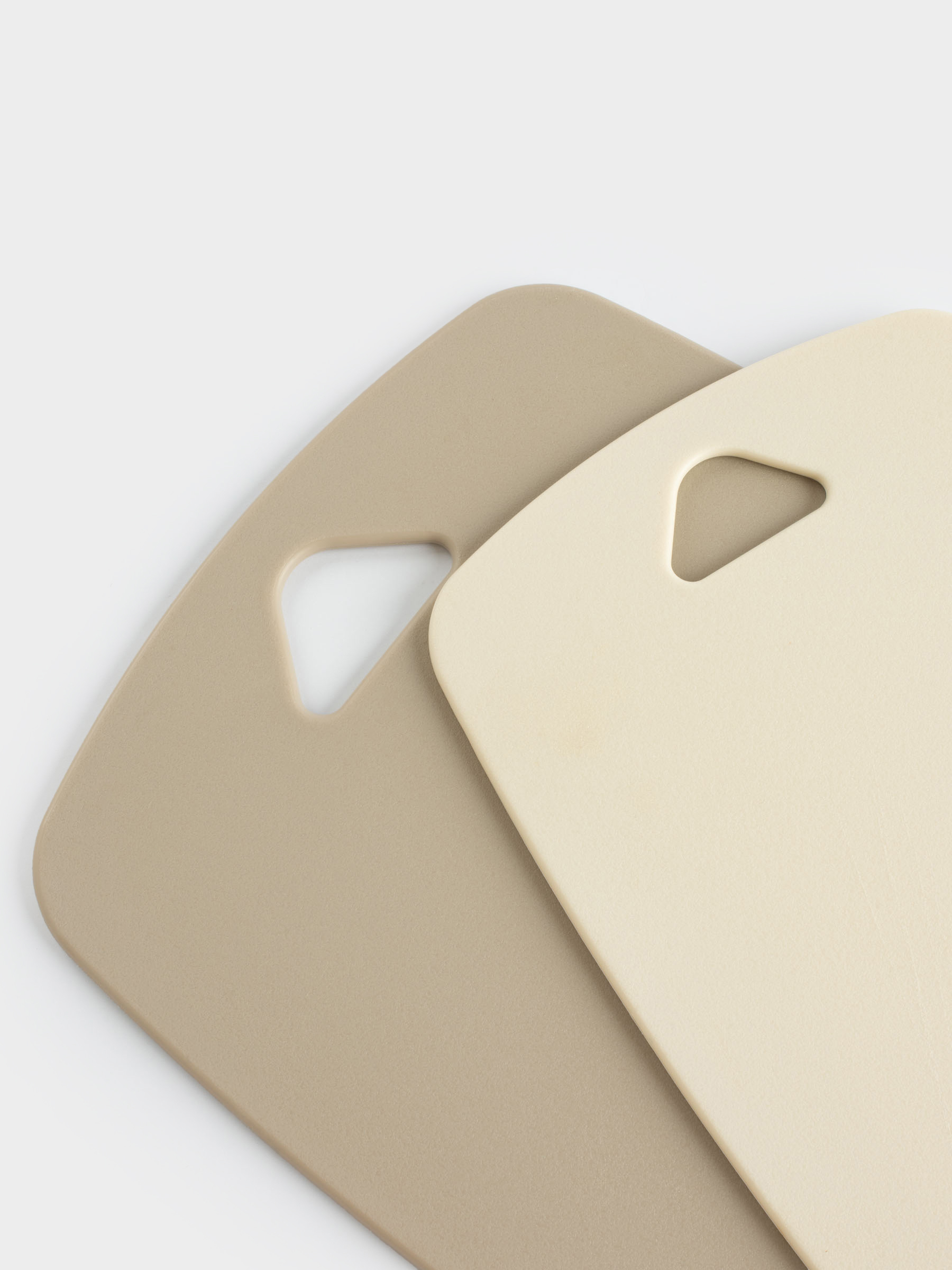 Cutting board, 30/35 cm, 2 pcs, plastic, milk/gray-brown, Soft kitchen, image-6