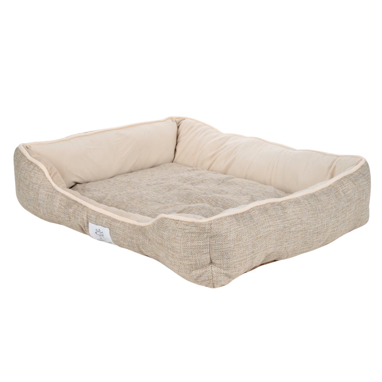 Animal lounger, 61x50x13 cm, polyester, beige, Funny pet