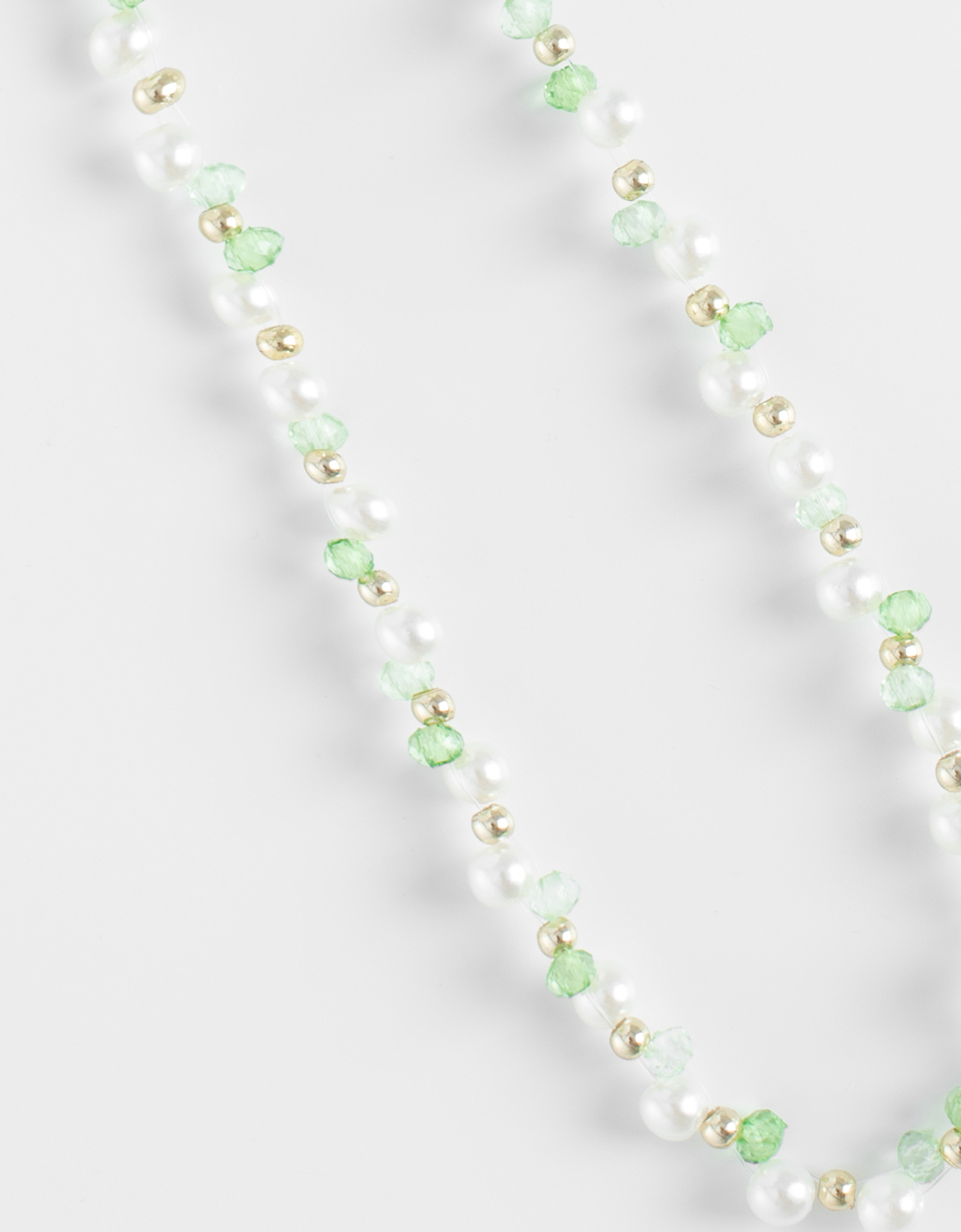 Chain, 19 cm, plastic / metal, Beads, Pearl