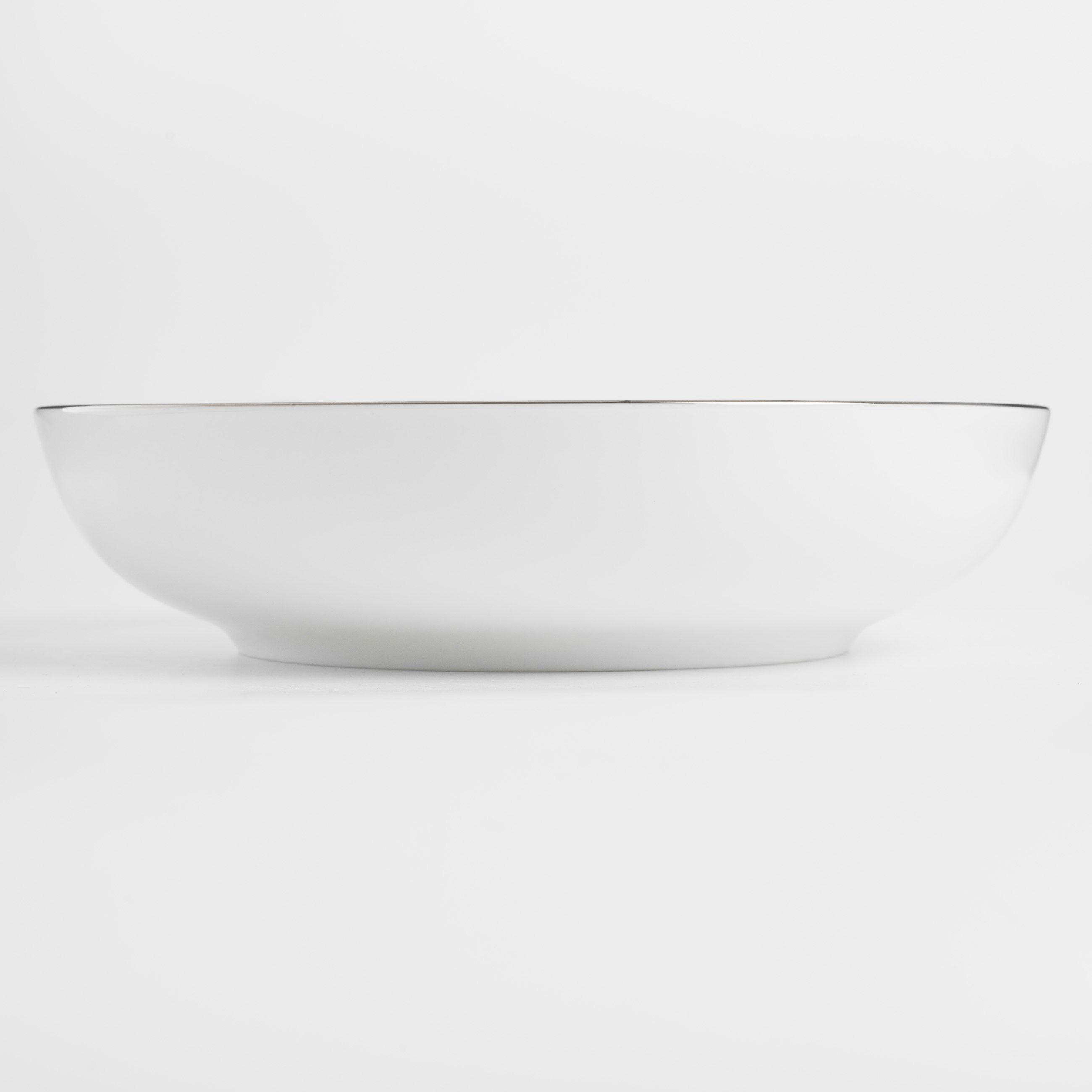 Soup plate, 20x4 cm, 2 pieces, porcelain F, white, Ideal silver