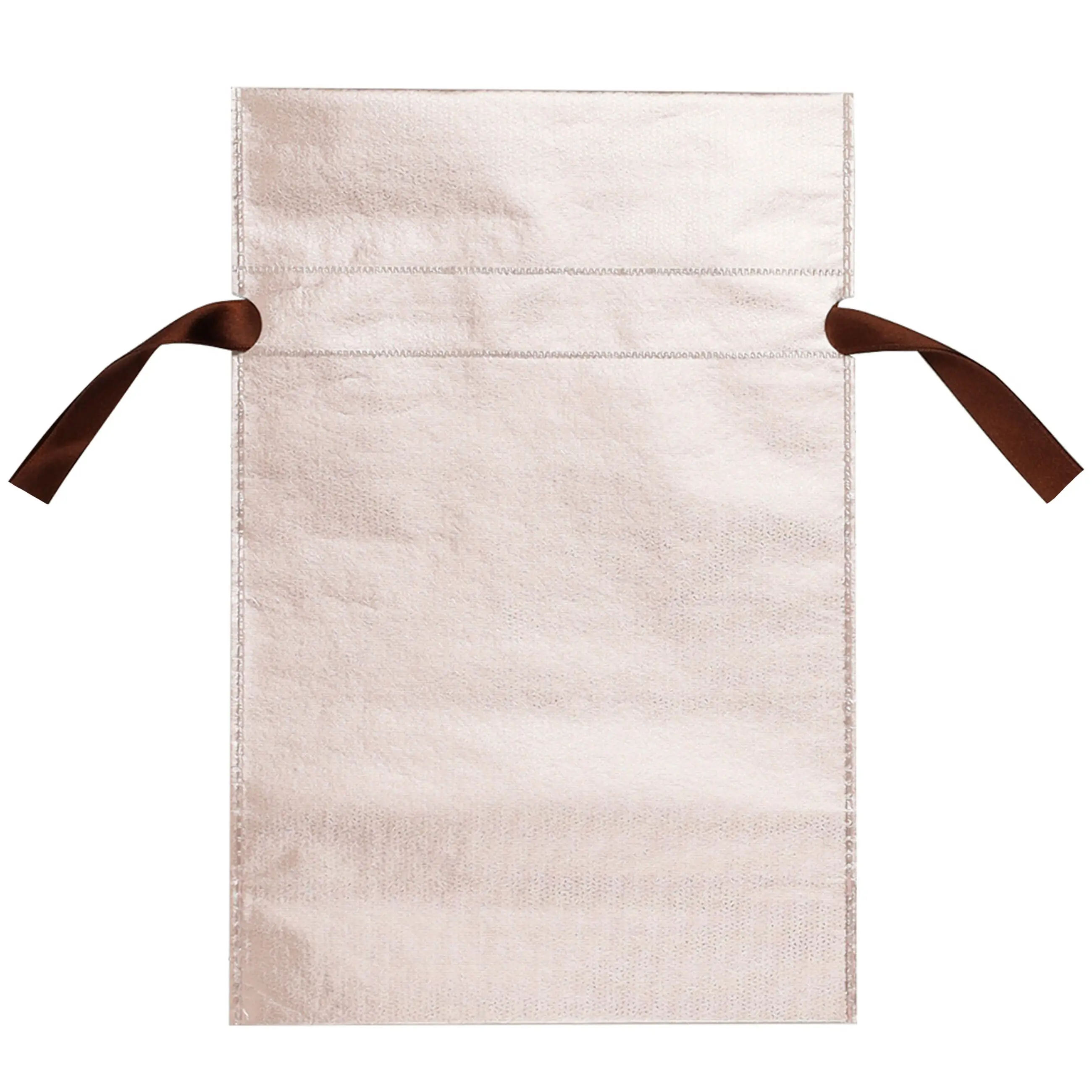 Gift bag, 40x56 cm, with ties, polypropylene, powdery, Champagne glow, image-0