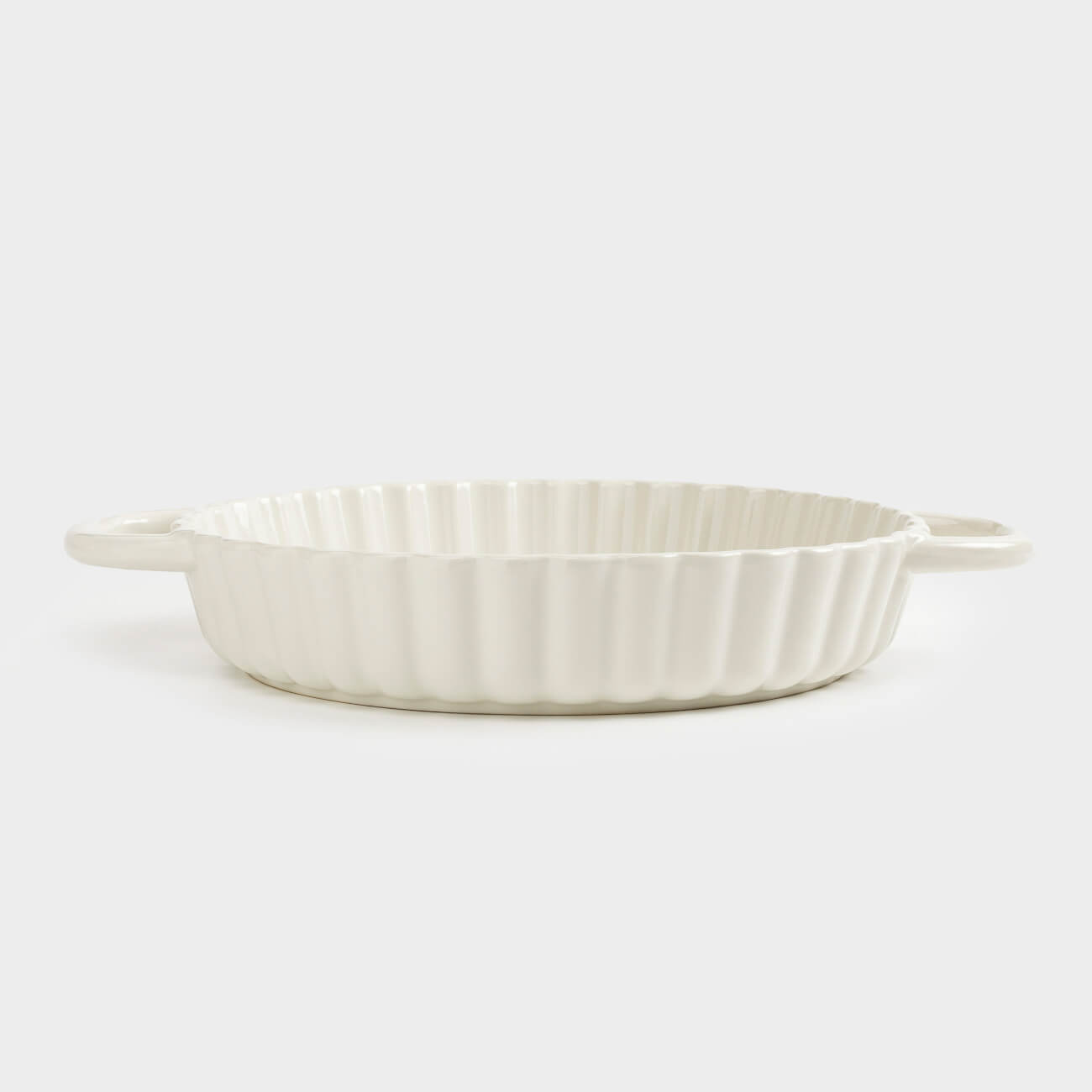 Baking dish, 22 cm, ceramic, round, milky, Cakes ivory