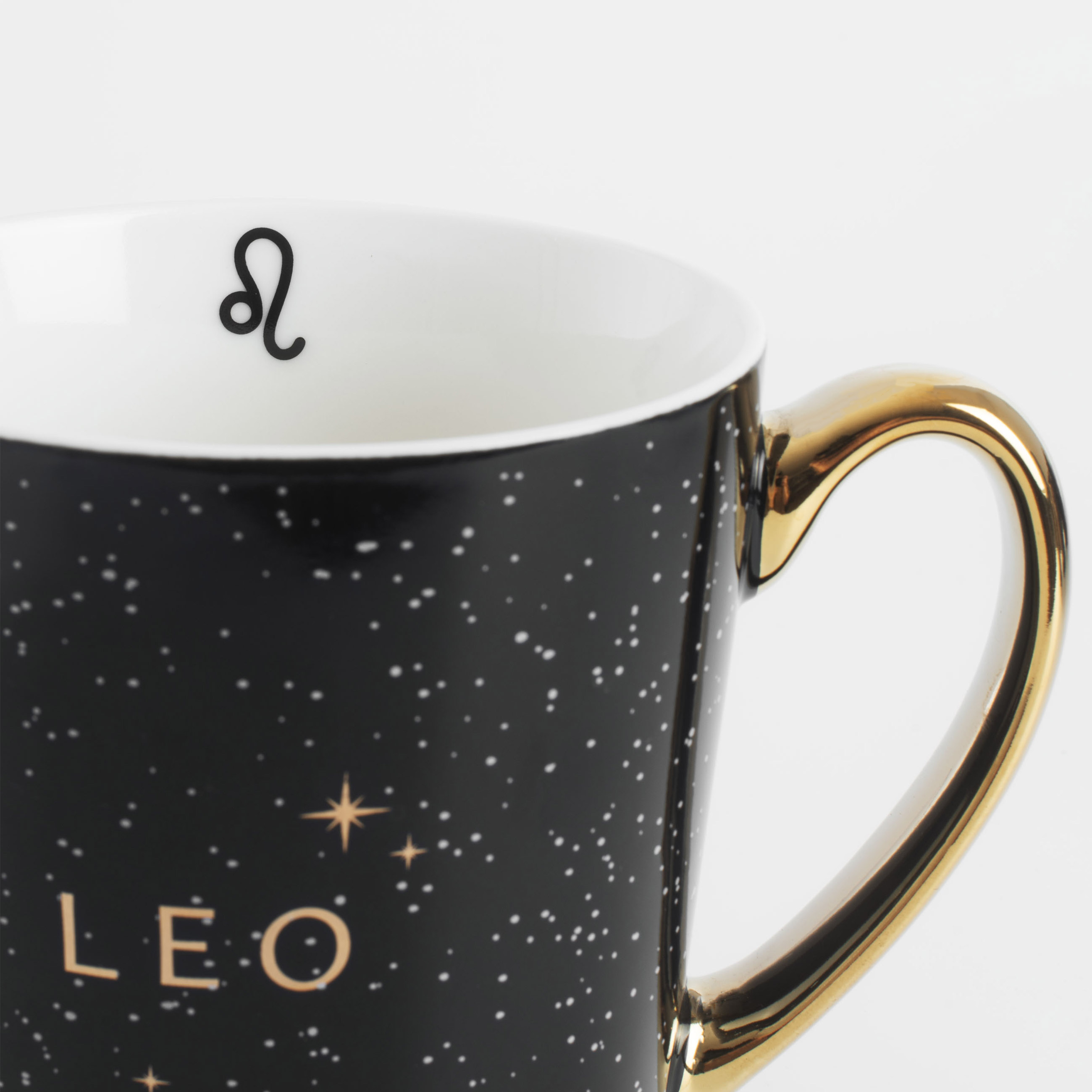 Mug, 500 ml, porcelain N, black, Lion, Zodiac изображение № 4