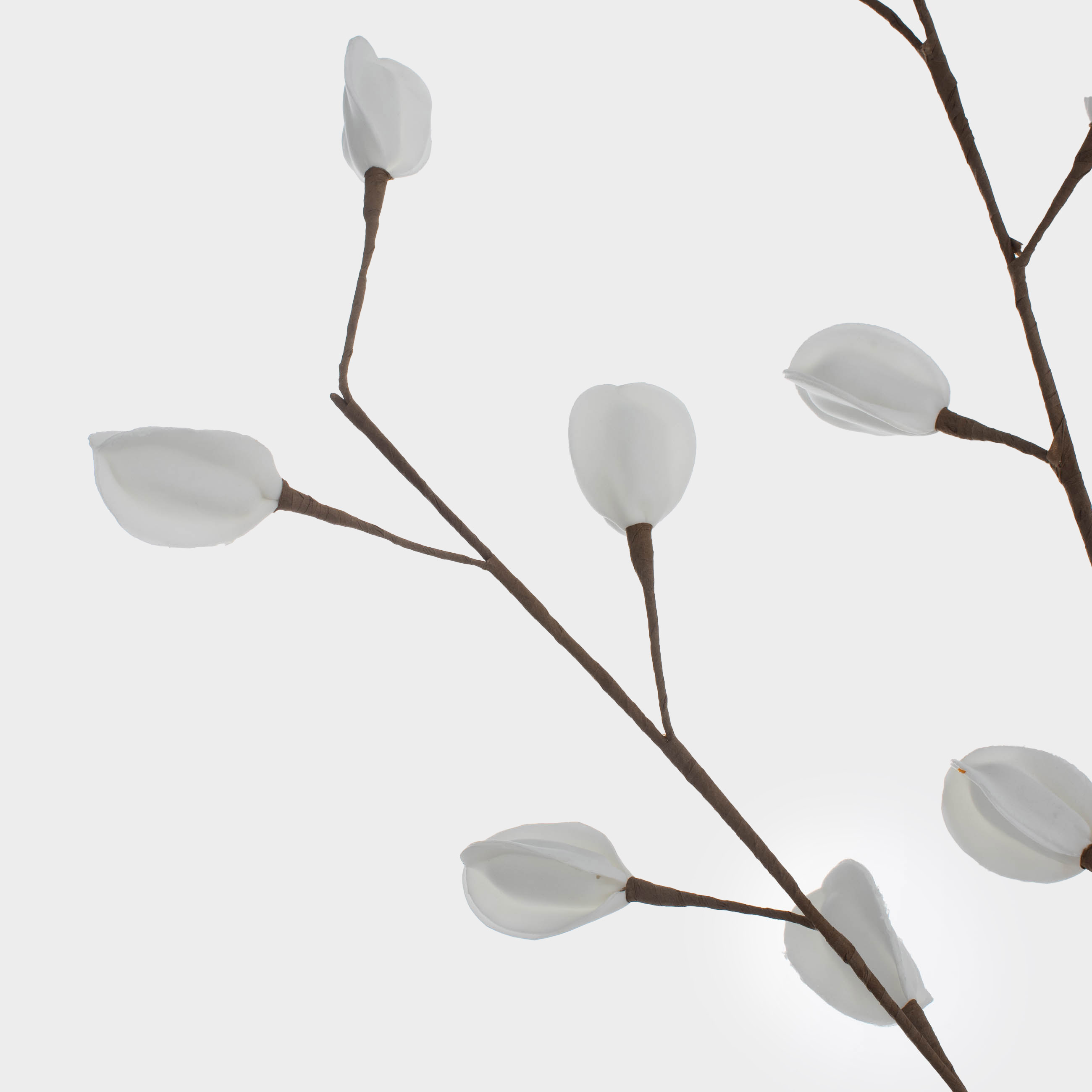 Decorative branch, 1 m, plastic / foam, White leaves, Flower garden, image-3