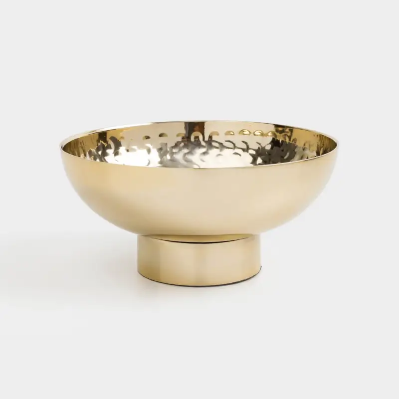Dish on a leg, 16x9 cm, metal, golden, Fantastic R