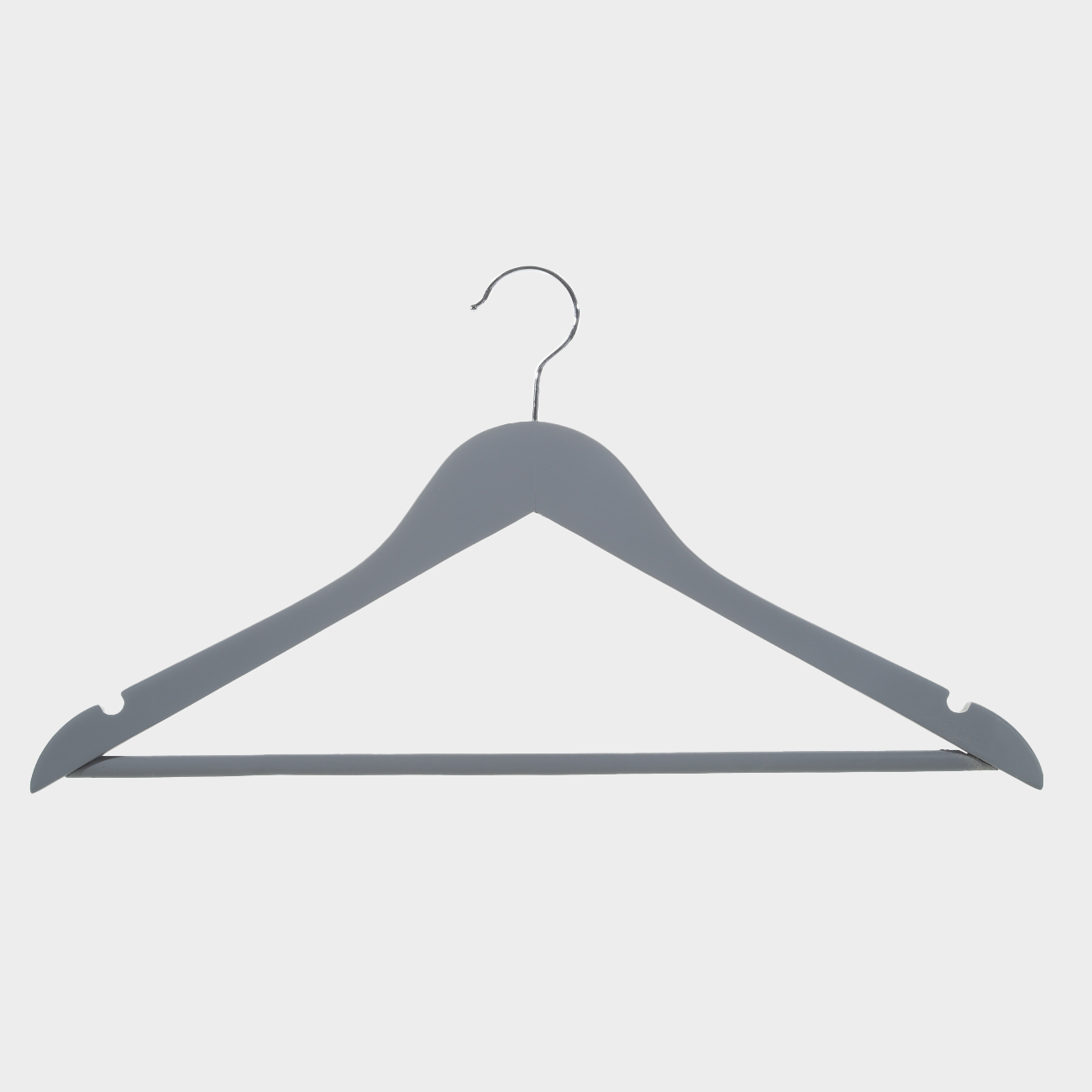 Hanger, 35 cm, 3 pcs, children's, wood, gray, Wooden house