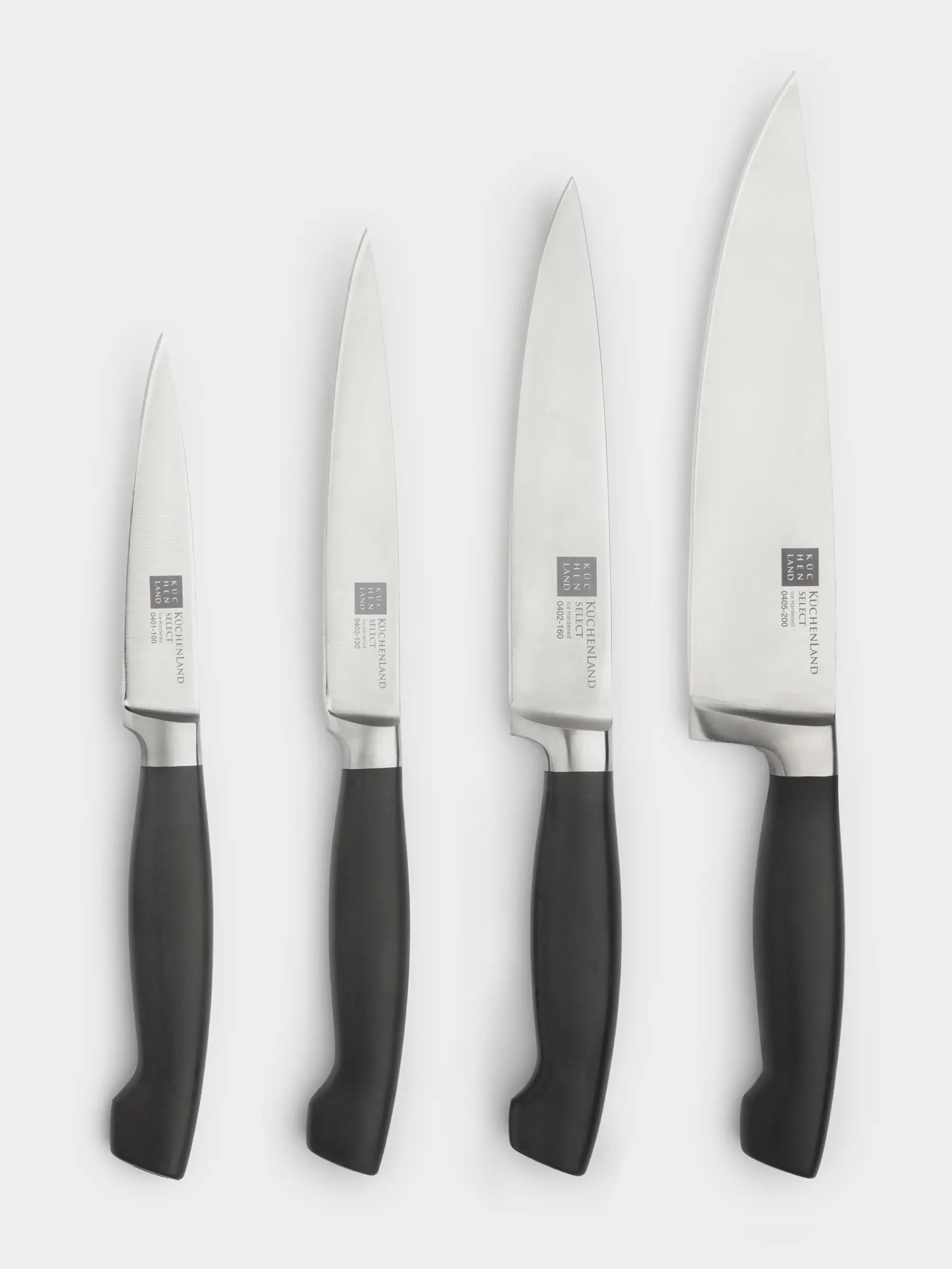 Knife set, 4 Pieces, Steel/Plastic, Choose