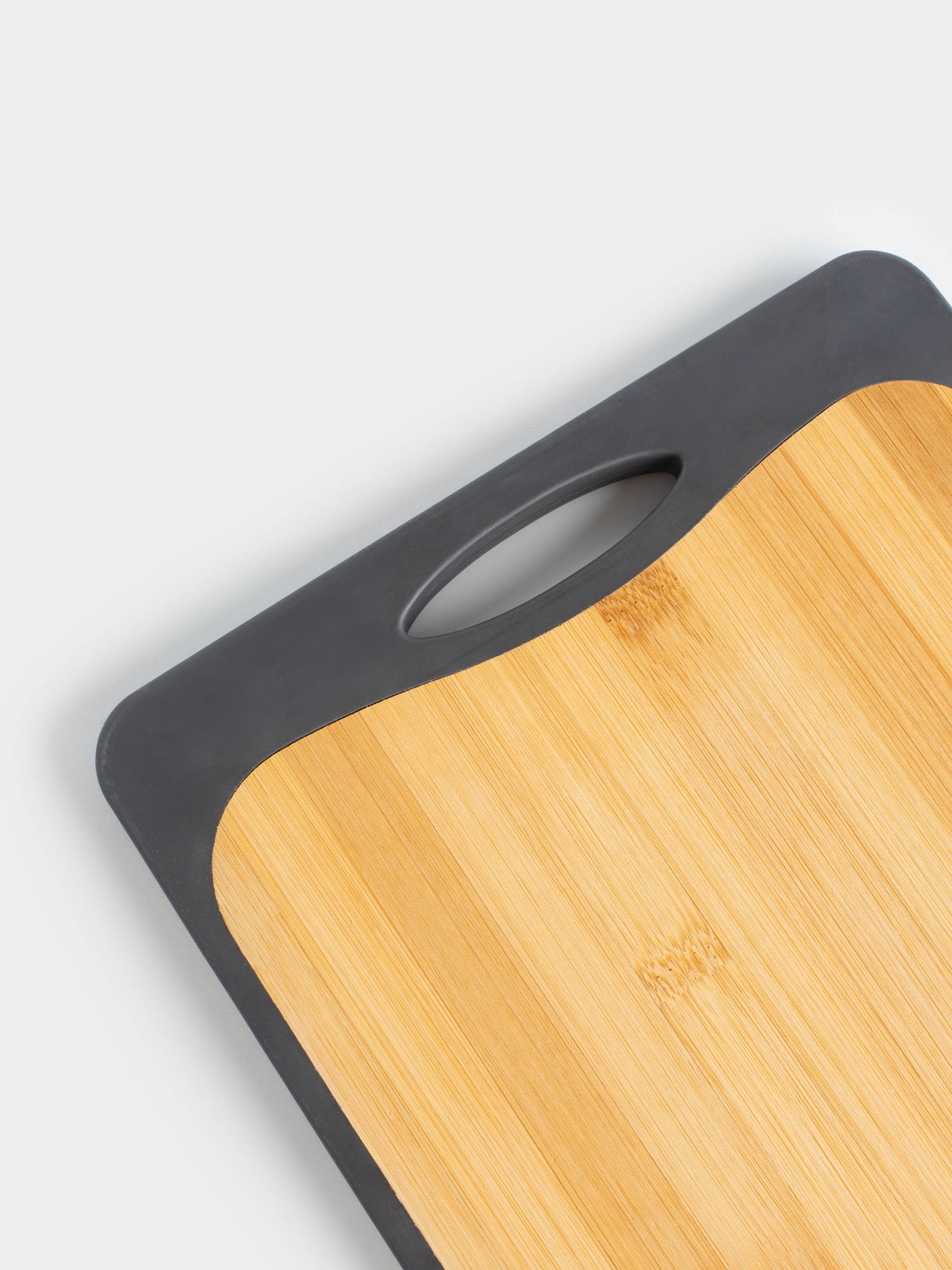 Chopping board, 33x23 cm, 2-sided, Bamboo/Plastic, black, Marble Bamboo, image-6