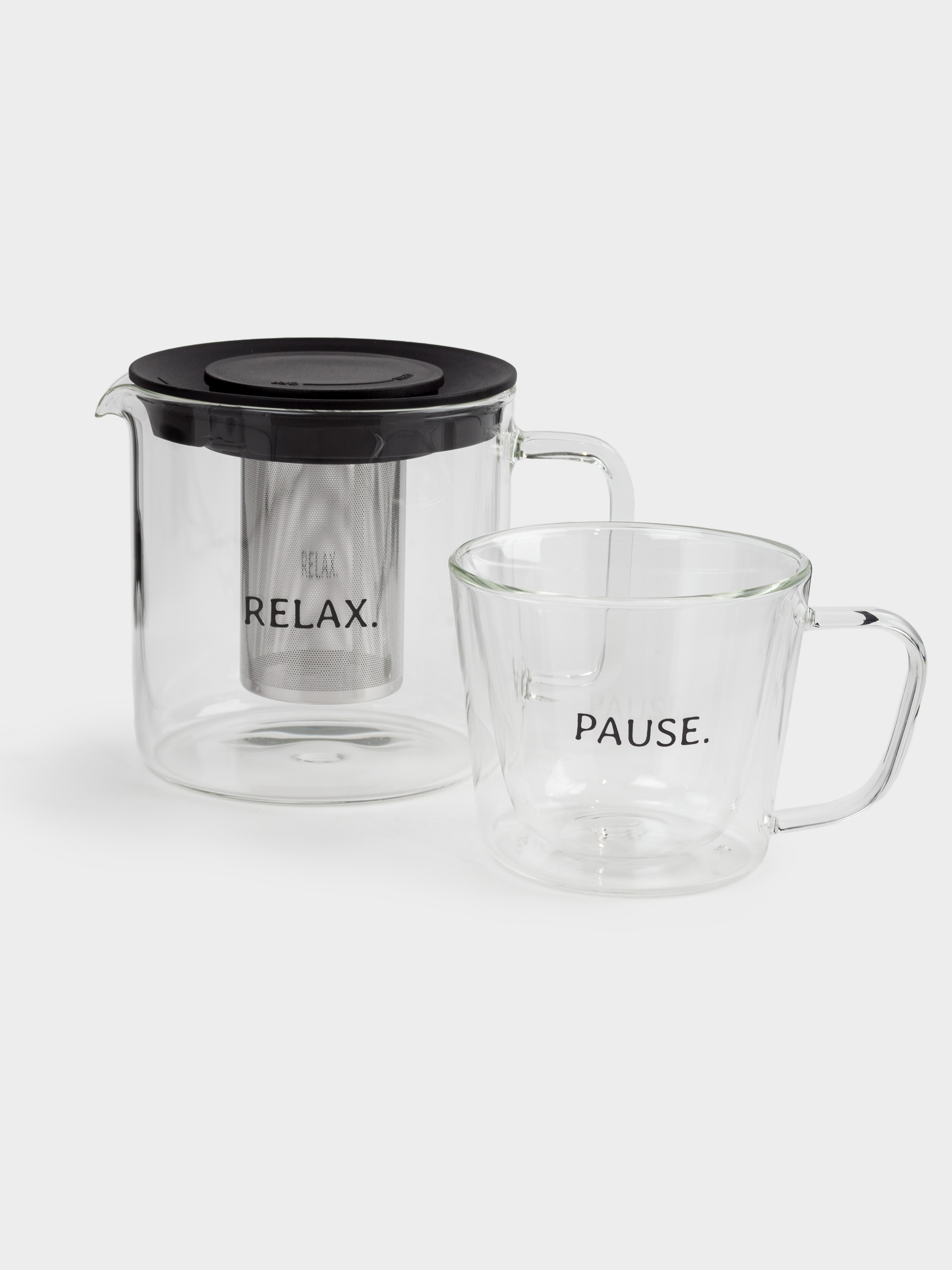 Tea set, 1 person, 2 items, glass Used / steel / plastic, Air, image-0