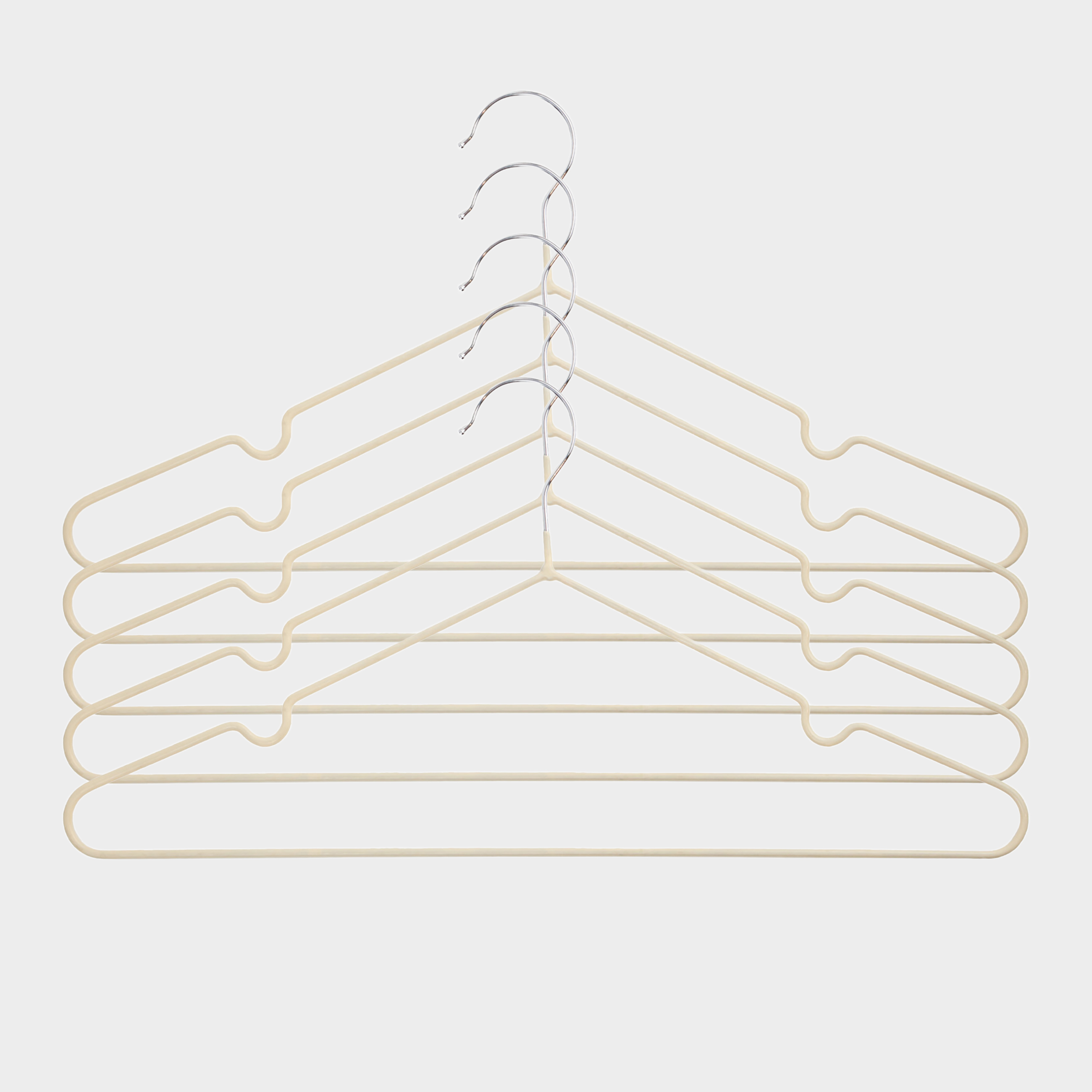 Hanger, 40 cm, 5 pcs, metal coated, beige, Colorful house, image-0