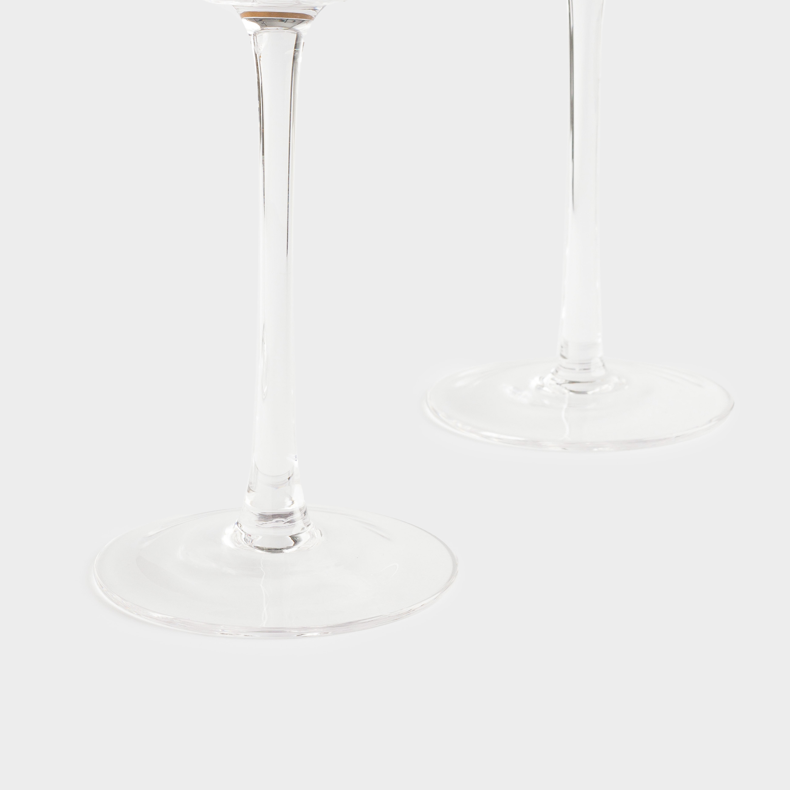 Drinking glass, 170 ml, 2 pcs, glass, with golden edging, Ripply gold, image-3