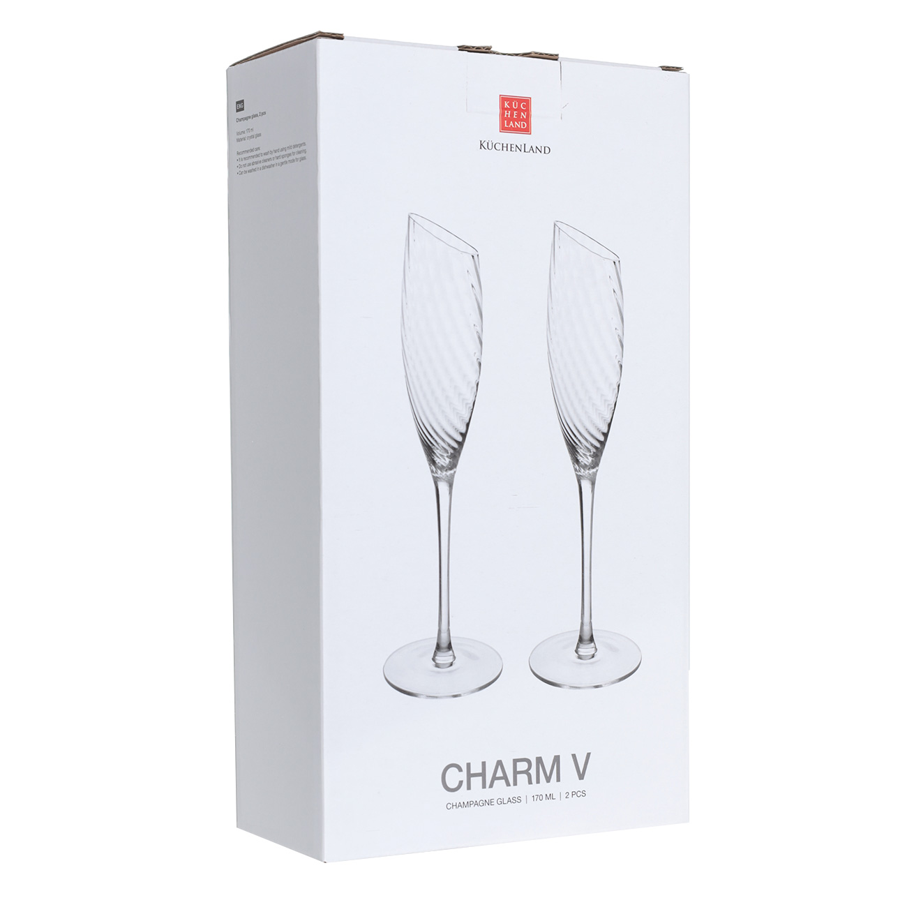 Drinking glass, 170 ml, 2 pcs, glass, Charm V, image-1