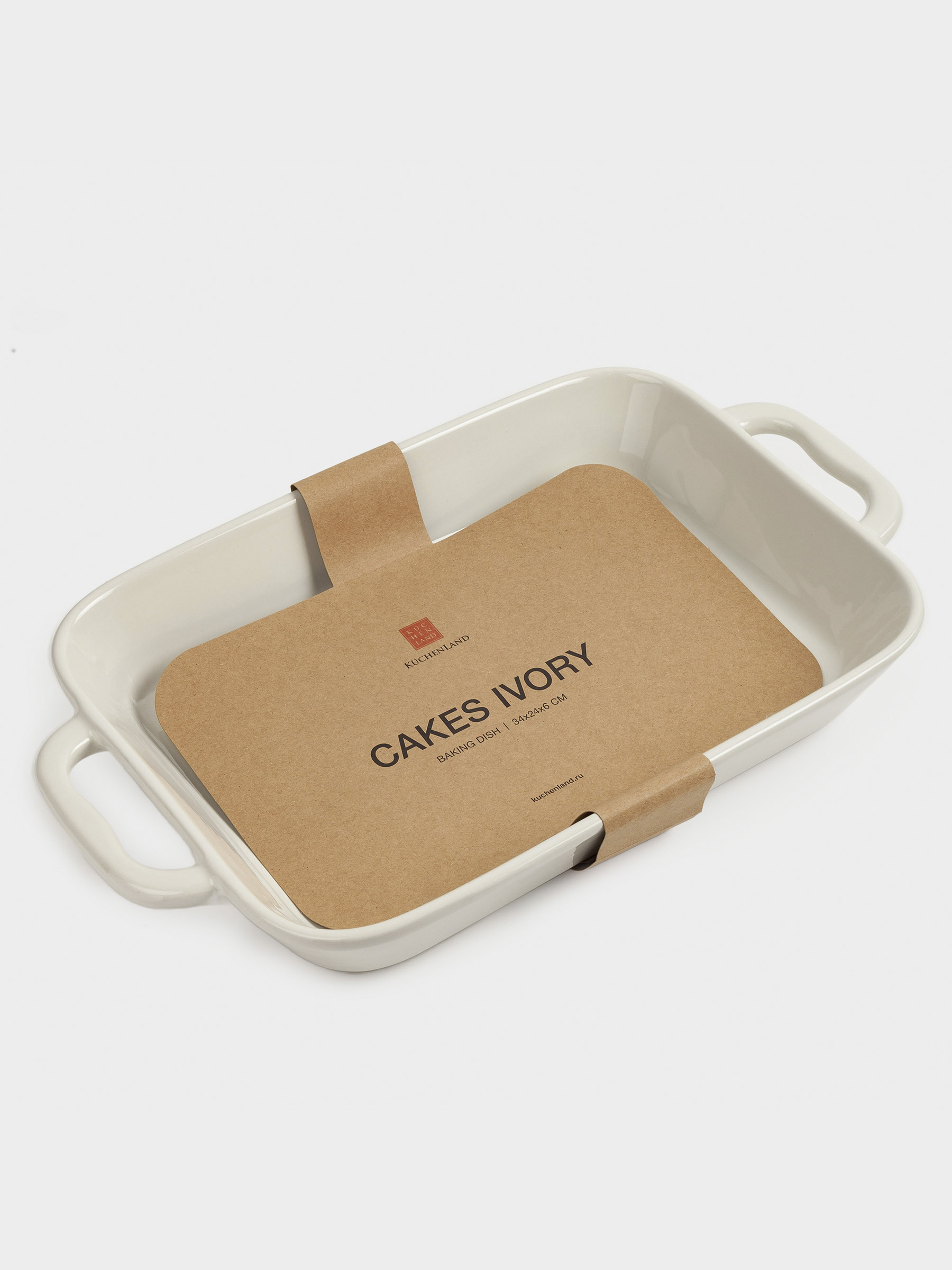 Baking dish, 34x24 cm, ceramic, rectangular, milk, Cakes ivory, image-9