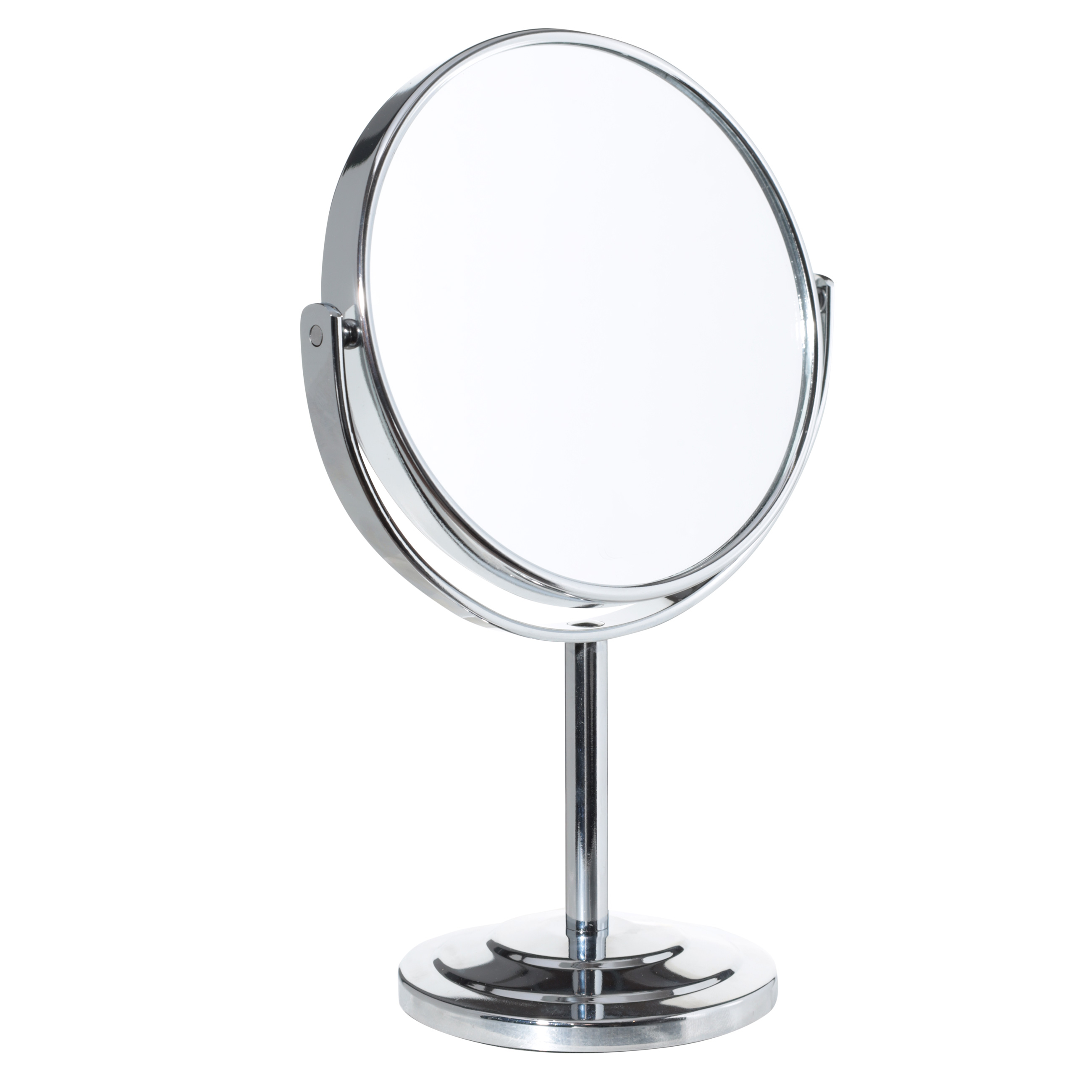 Table mirror, 22 cm, double-sided, on a leg, steel, round, Fantastic
