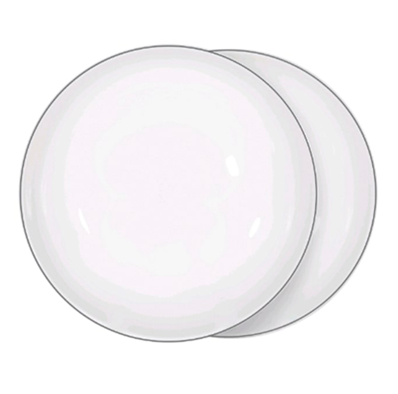 Dining set, 6 pers, 18 pr, porcelain F, white, Ideal silver