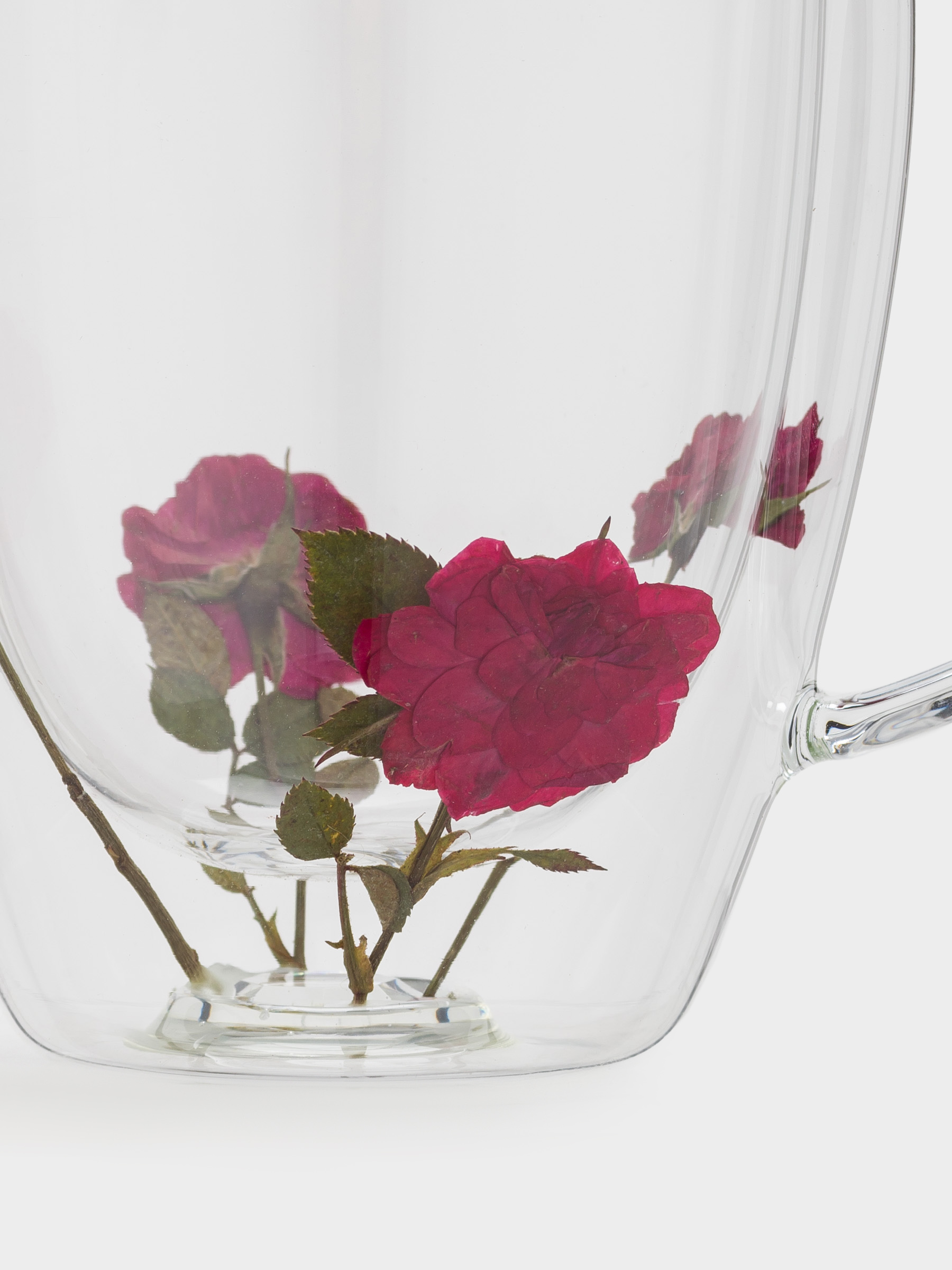 Mug, 330 ml, glass B, with dried flowers inside, Air decor, image-1