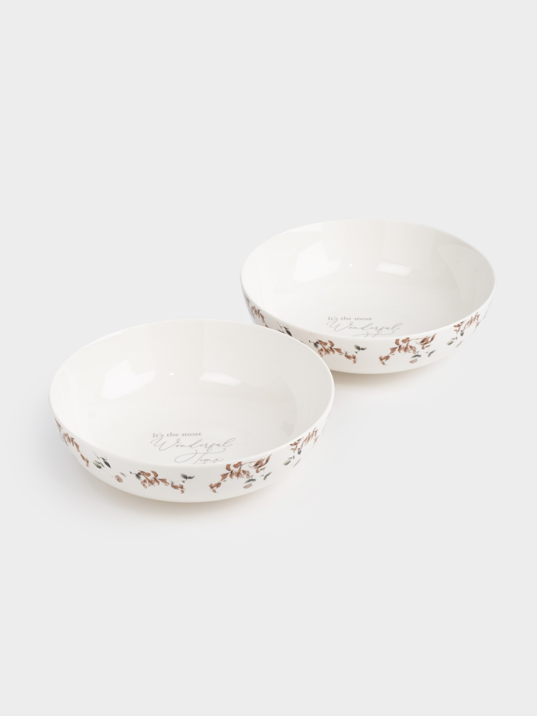 Soup plate, 19x6 cm, 2 pieces, porcelain N, Autumn flowers, Refined floral, image-2