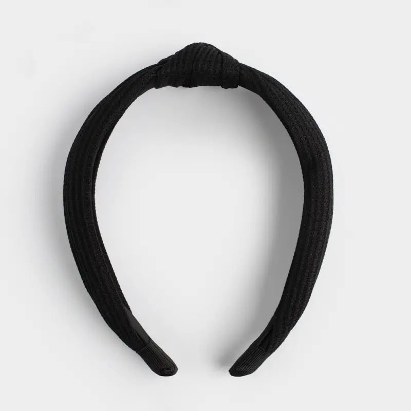 Hair band, 13x15 cm, polyester / plastic, Black, Basic ,image-0
