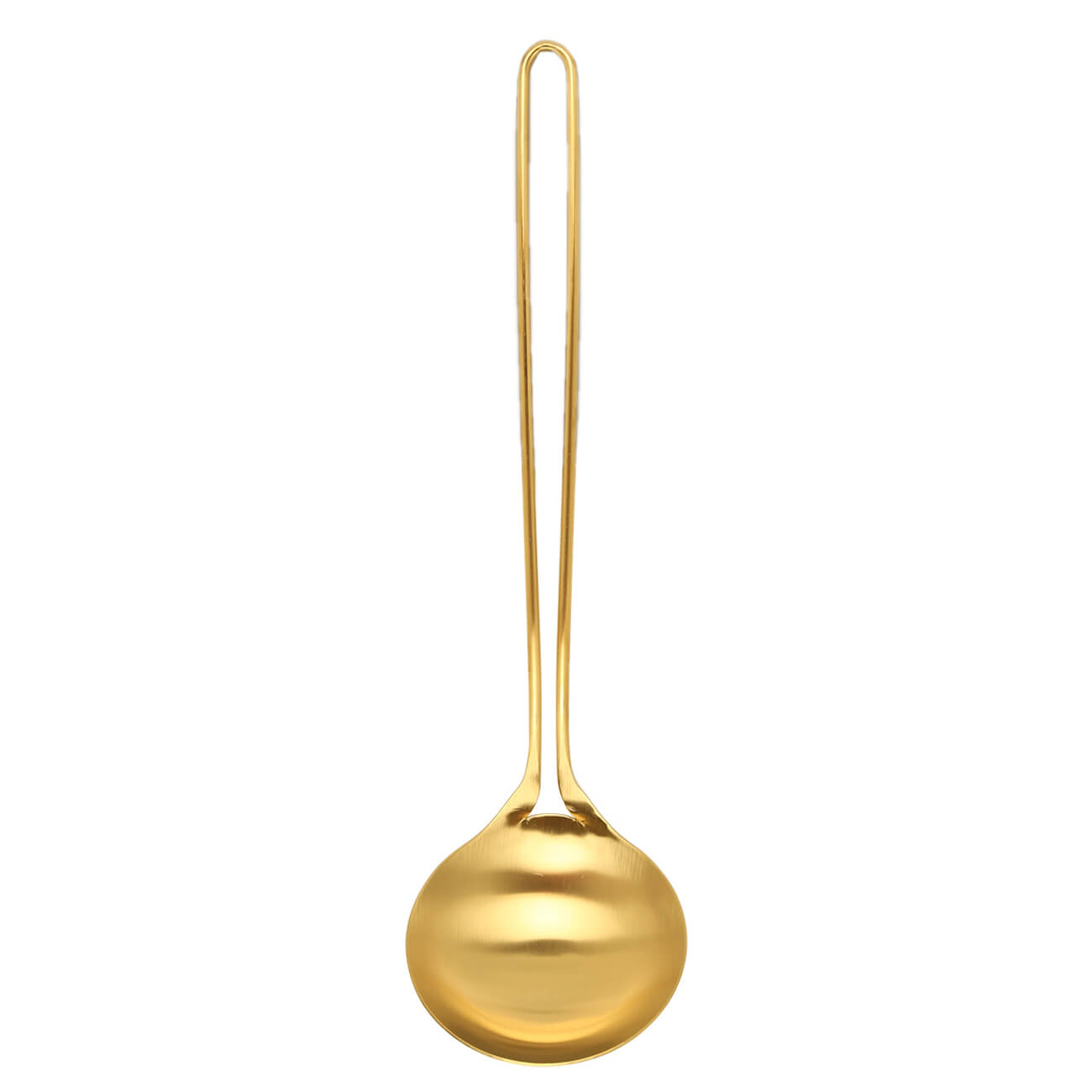 Ladle, 35 cm, steel, golden, Device gold