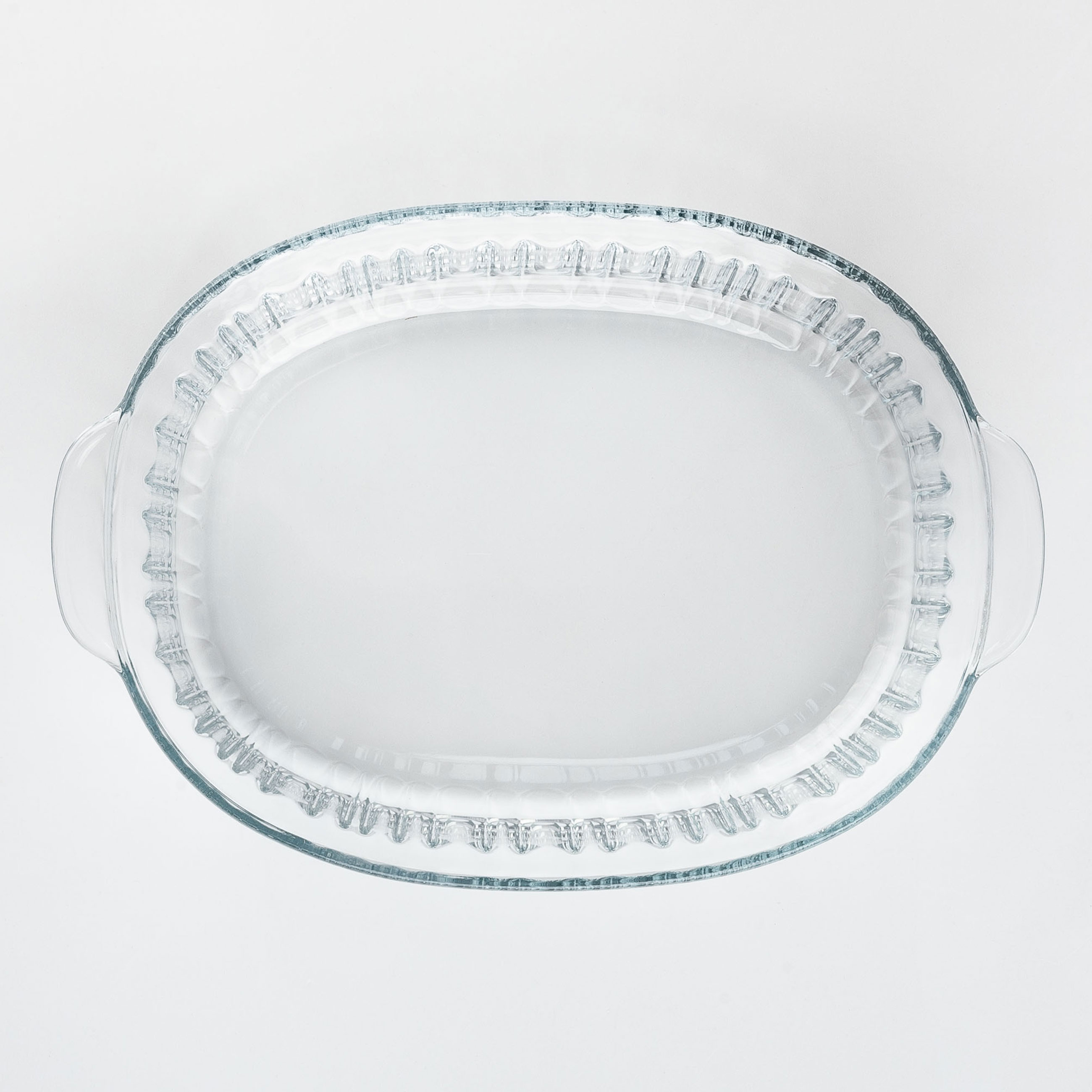 Baking dish, 27x19 cm, 1.8 L, with lid, glass T, Oval, Cook ribbed