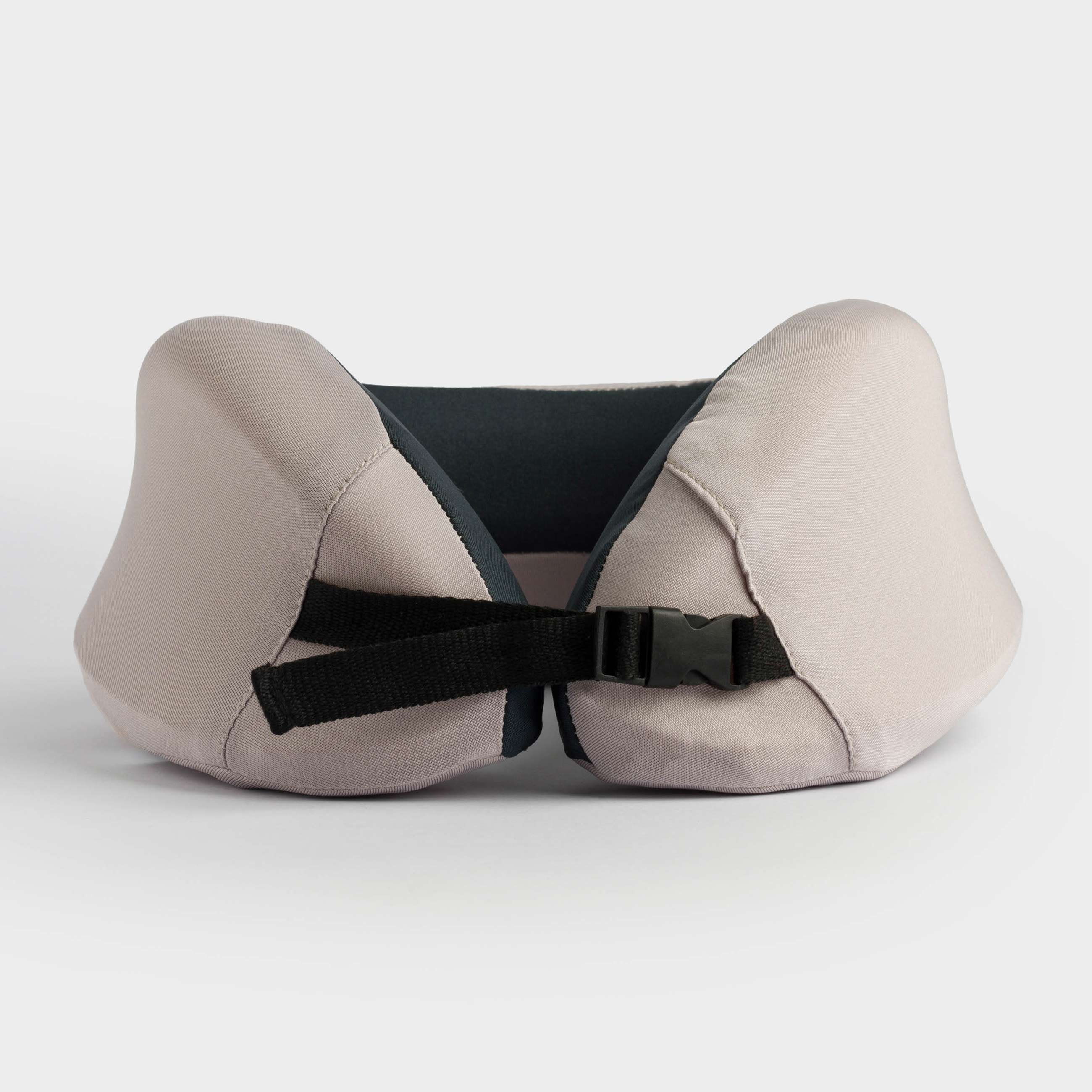 Travel pillow, 27 cm, polyester, beige-black, Travel comfort