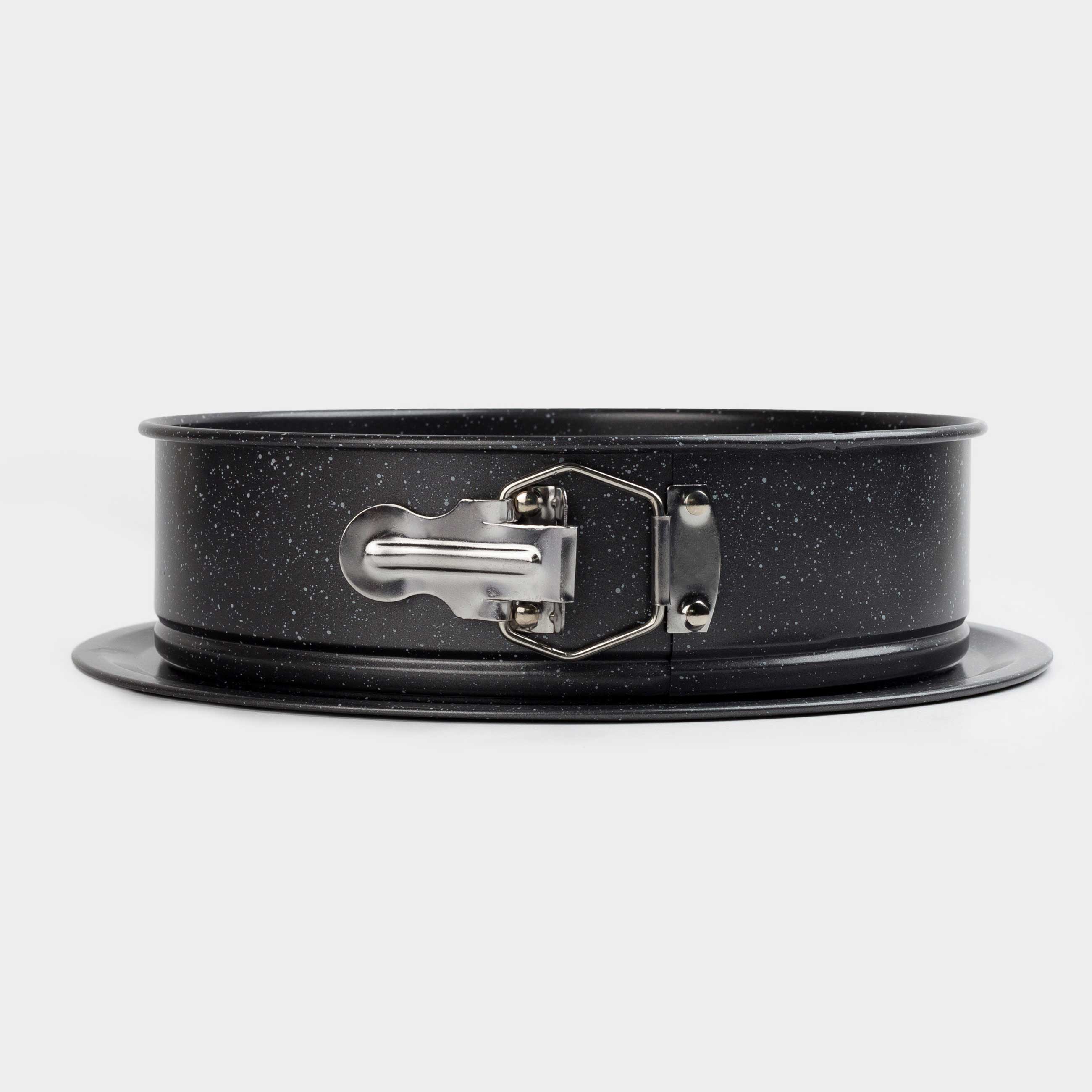 Baking dish, 24 cm, split, coated, Steel, Round, Black, Stone clip