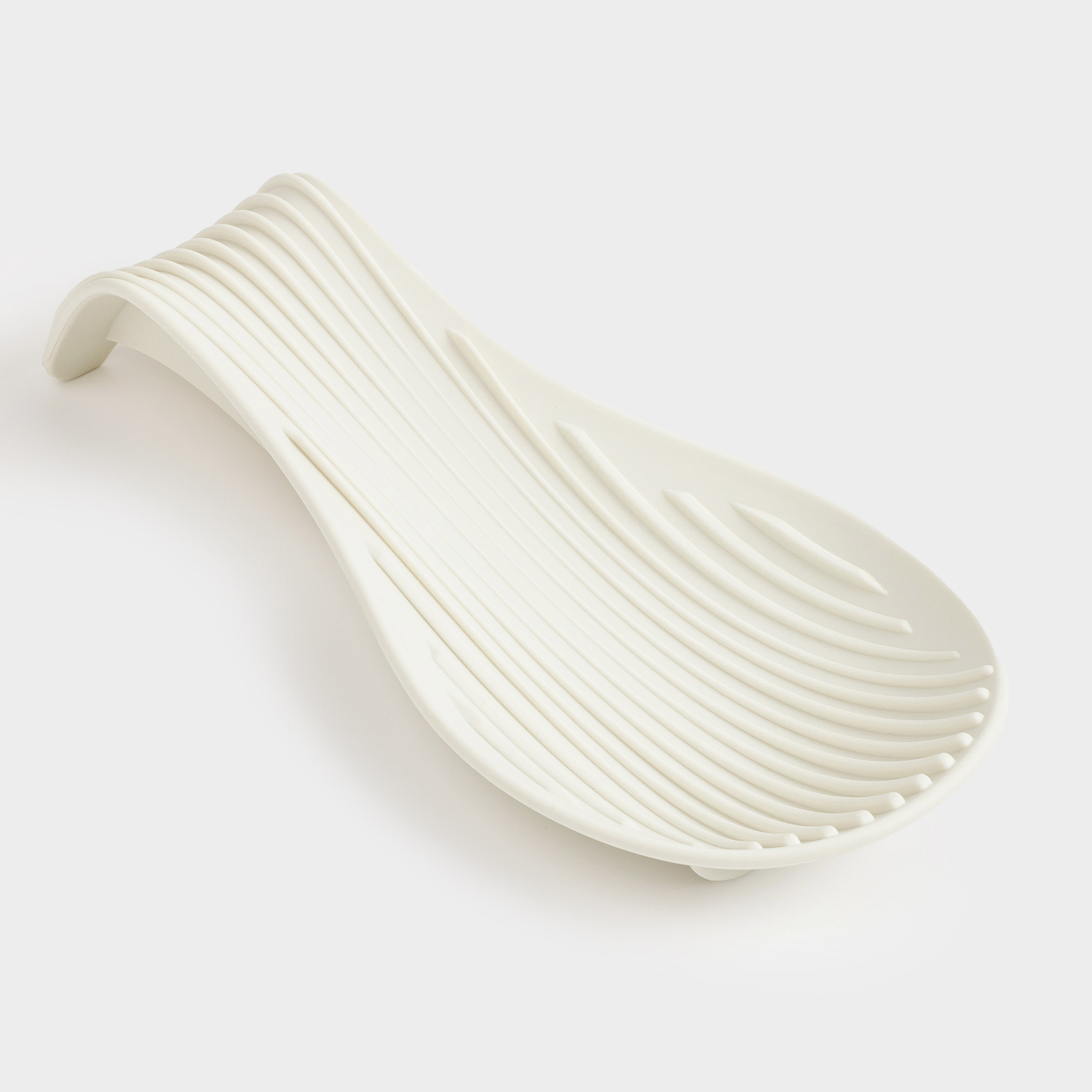 Spoon stand, 22 cm, silicone, beige, Wavelet, image-3