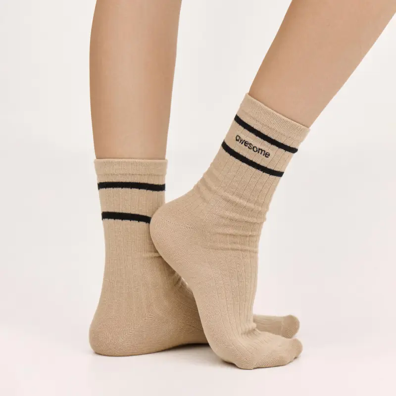 Women's socks, size 36-38, cotton / polyester, black, Twice, Rib font
