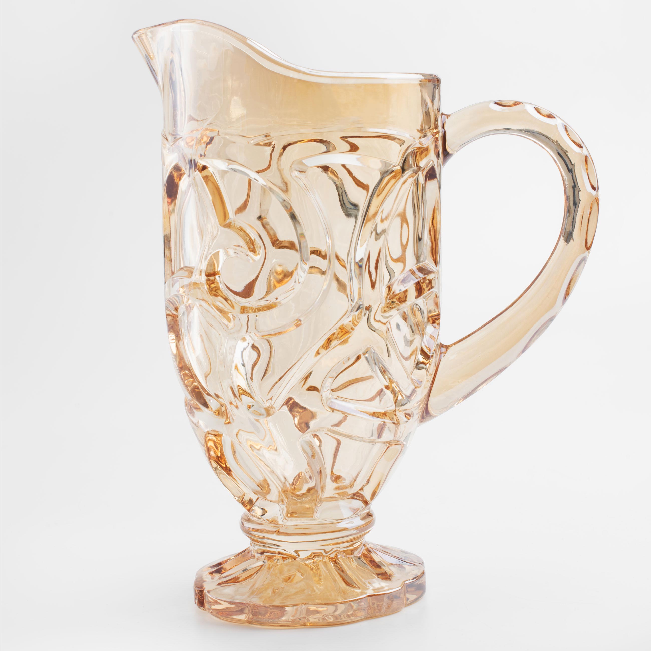 Jug, 1 l, glass R, amber, Patterns, Gala